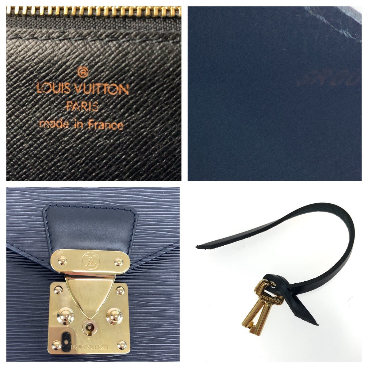 LOUIS VUITTON ルイヴィトン エピ モンソー ブラック 黒 ゴールド金具 エピレザー M52122 ショルダーバッグ セカンドバッグ 2way  メンズ