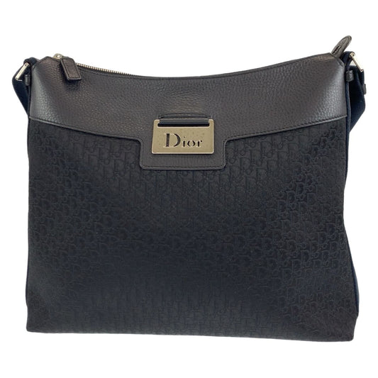 10469
Dior ディオール トロッター オブリーク ブラック 黒 シルバー金具 キャンバス / レザー ショルダーバック 肩掛け  レディース