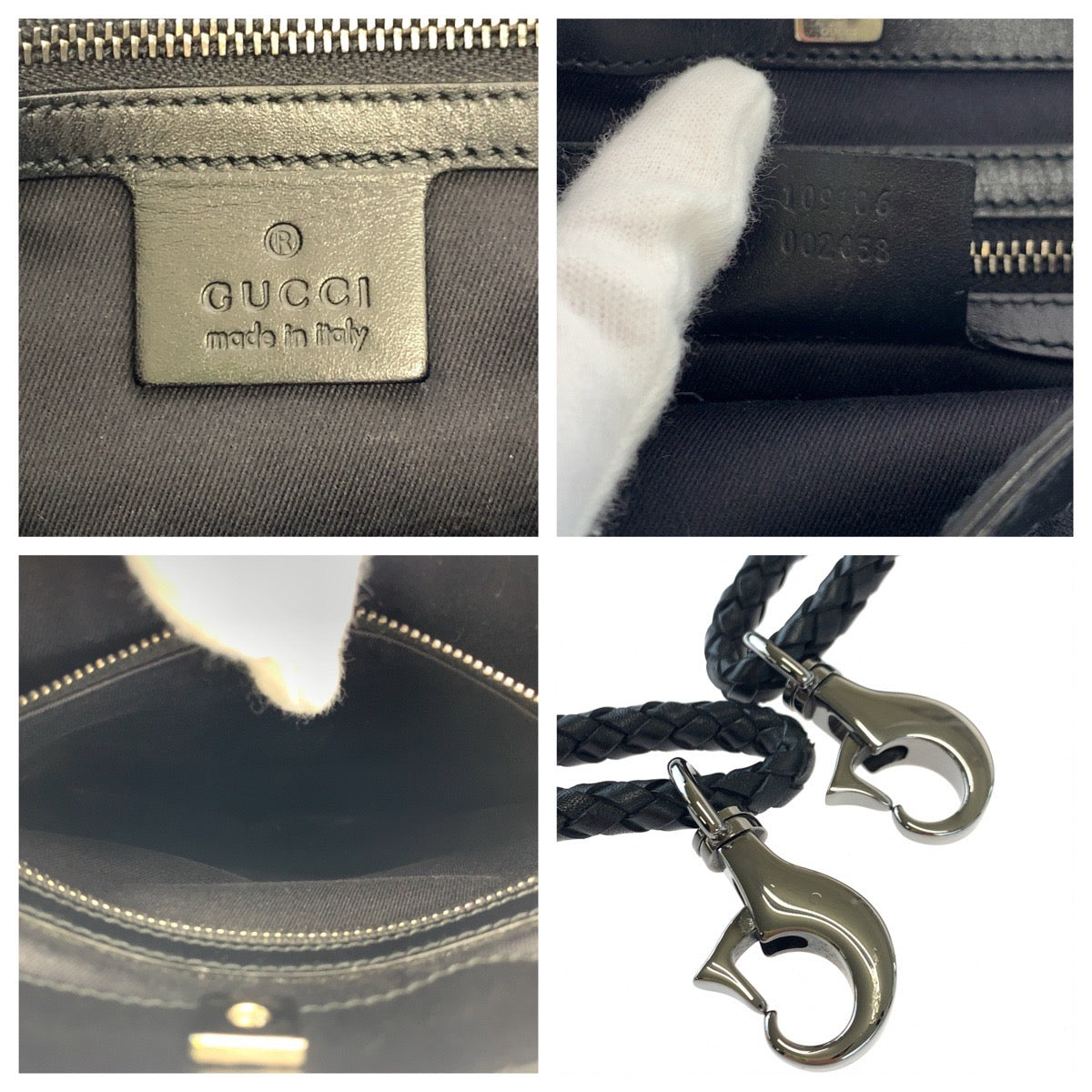 GUCCI グッチ ブラック 黒 GGキャンバス / レザー 109106 ショルダーバッグ 斜め掛け  レディース
