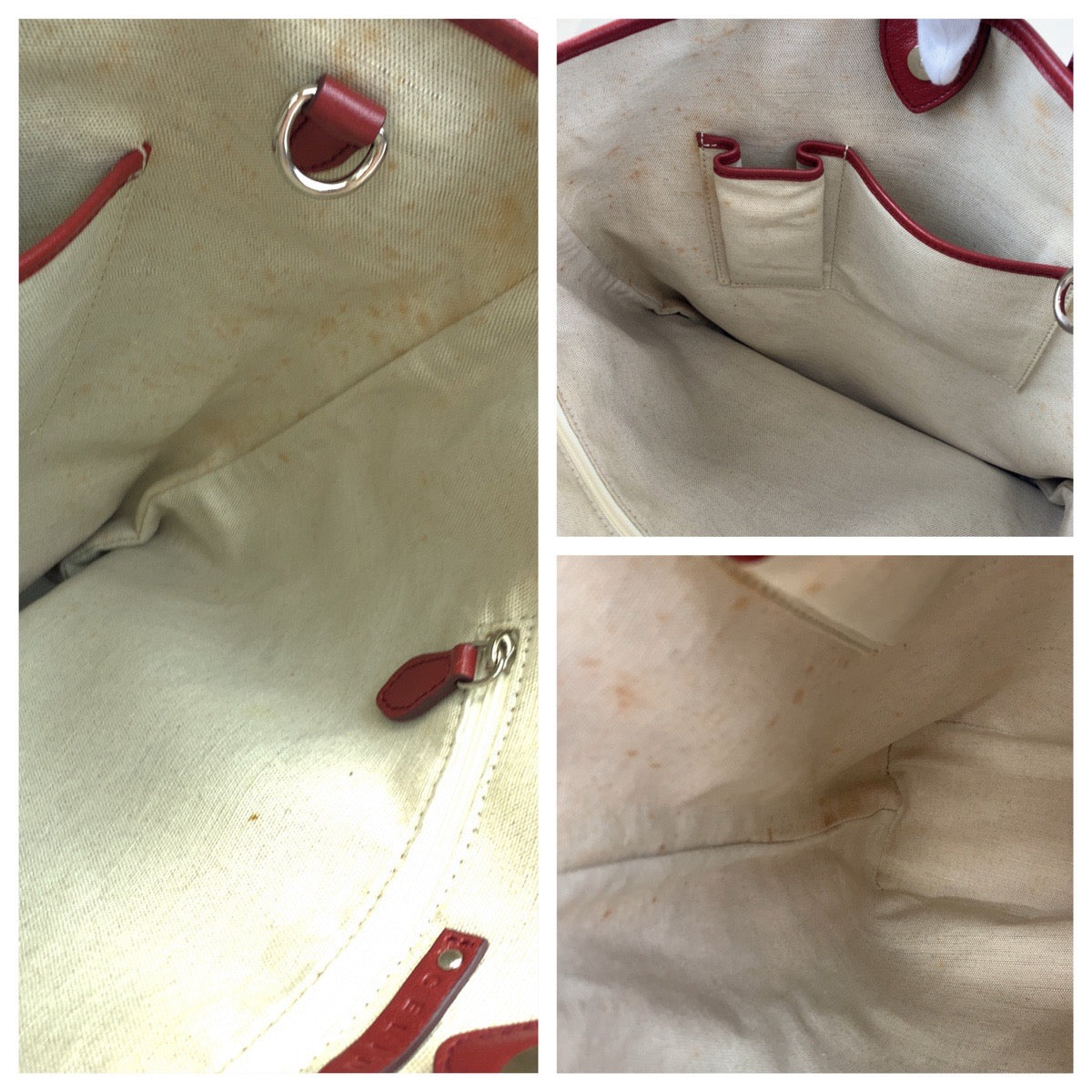 10471
CELINE セリーヌ サルキー 馬車柄 レッド PVC WD ST 0088 トートバッグ ハンドバッグ  レディース ABP16