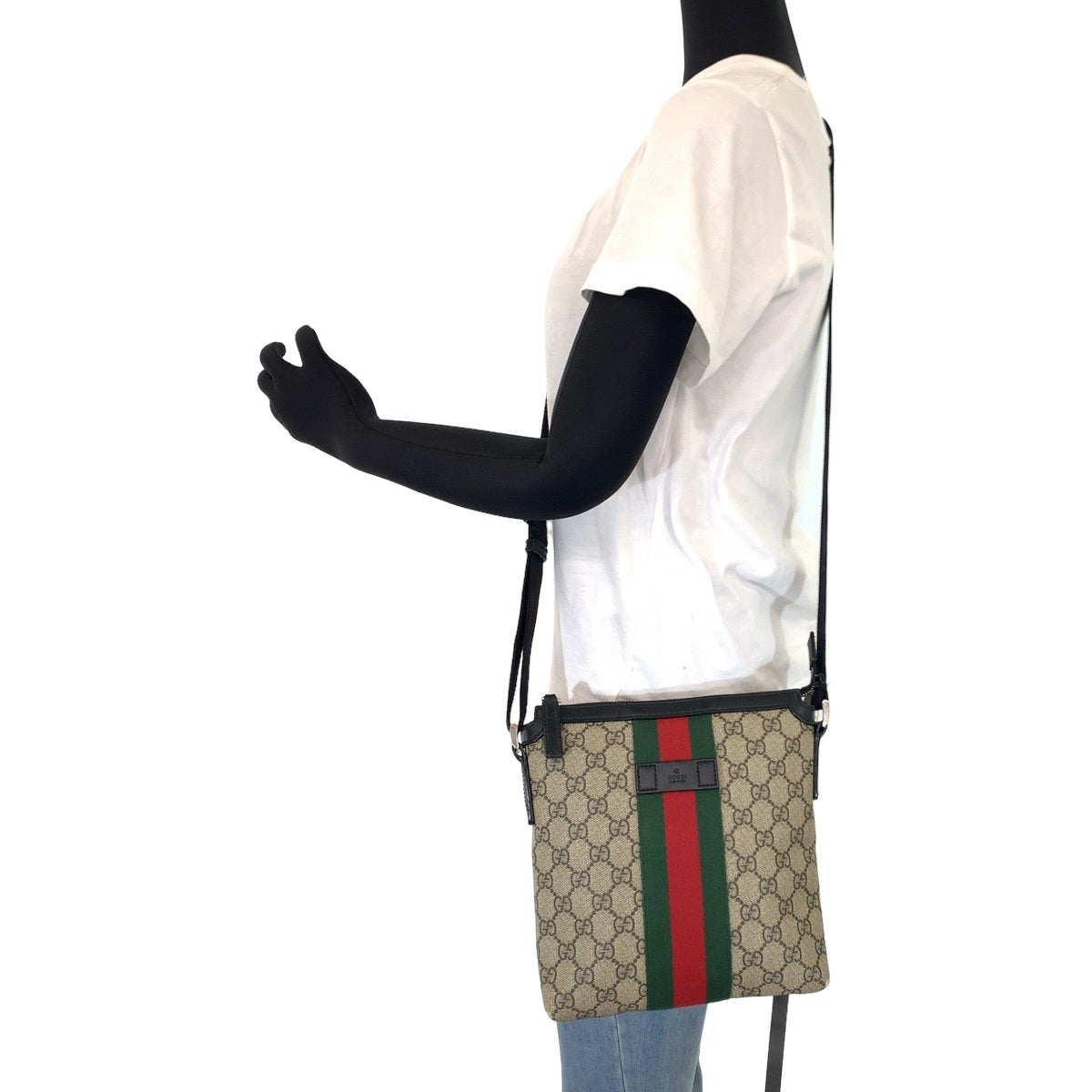 GUCCI グッチ シェリーライン ベージュ ブラウン 茶 GGスプリームキャンバス 471454 ショルダーバッグ 斜め掛け  レディース