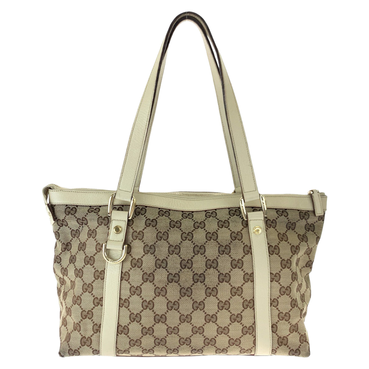 GUCCI グッチ アビー ブラウン 茶 ベージュ ゴールド金具 GGキャンバス / レザー 141470 トートバッグ ハンドバッグ  レディース