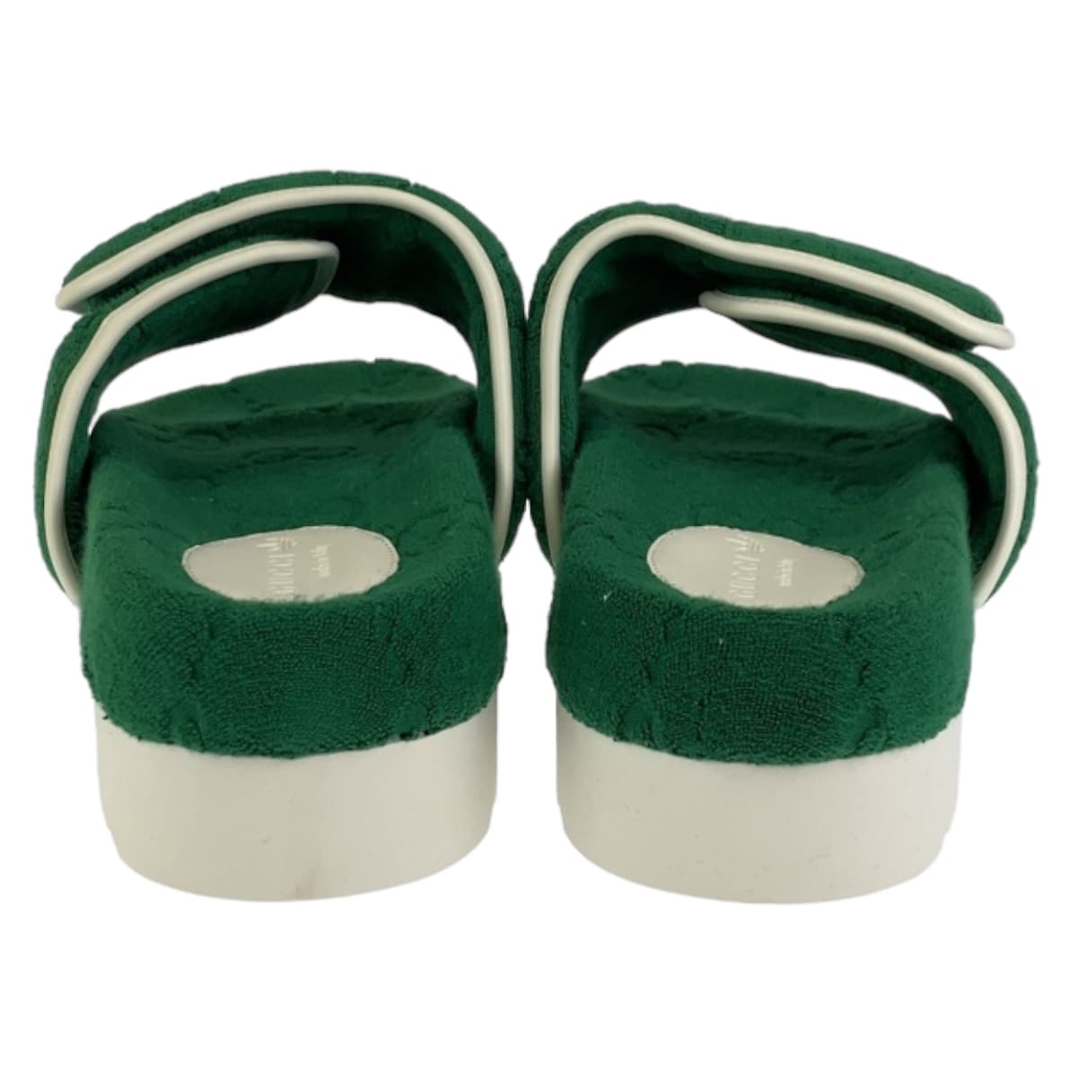 GUCCI グッチ adidas×GUCCI グリーン 緑 ホワイト 白 ラバー / GGコットン 702412 サンダル プラットフォーム  メンズ