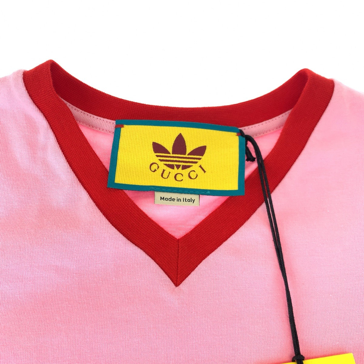 H-00638
GUCCI グッチ GUCCI × adidas 22SS サイズXS ショート丈 ピンク レッド 赤 コットン 693637 半袖Tシャツ クロップド  レディース