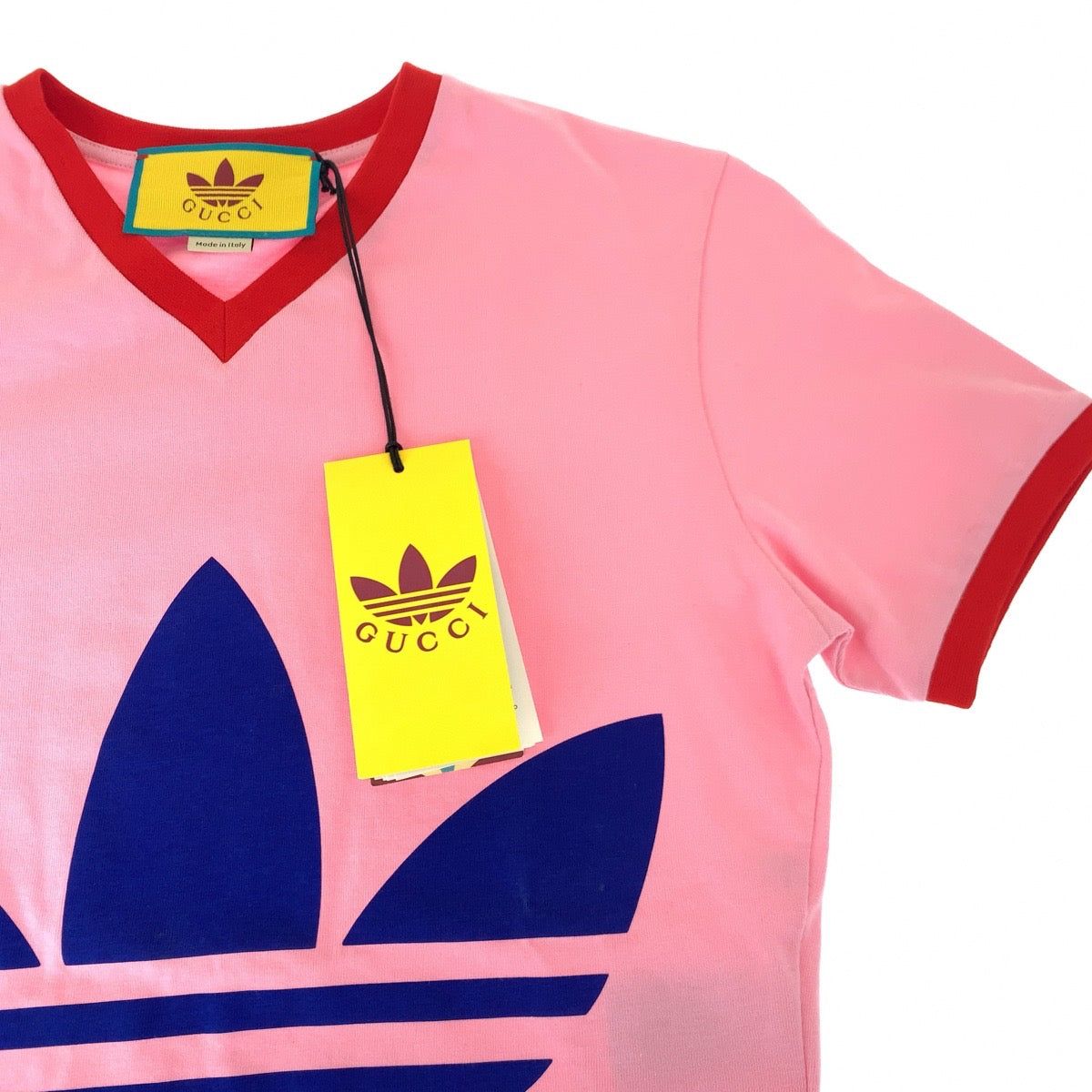 H-00638
GUCCI グッチ GUCCI × adidas 22SS サイズXS ショート丈 ピンク レッド 赤 コットン 693637 半袖Tシャツ クロップド  レディース