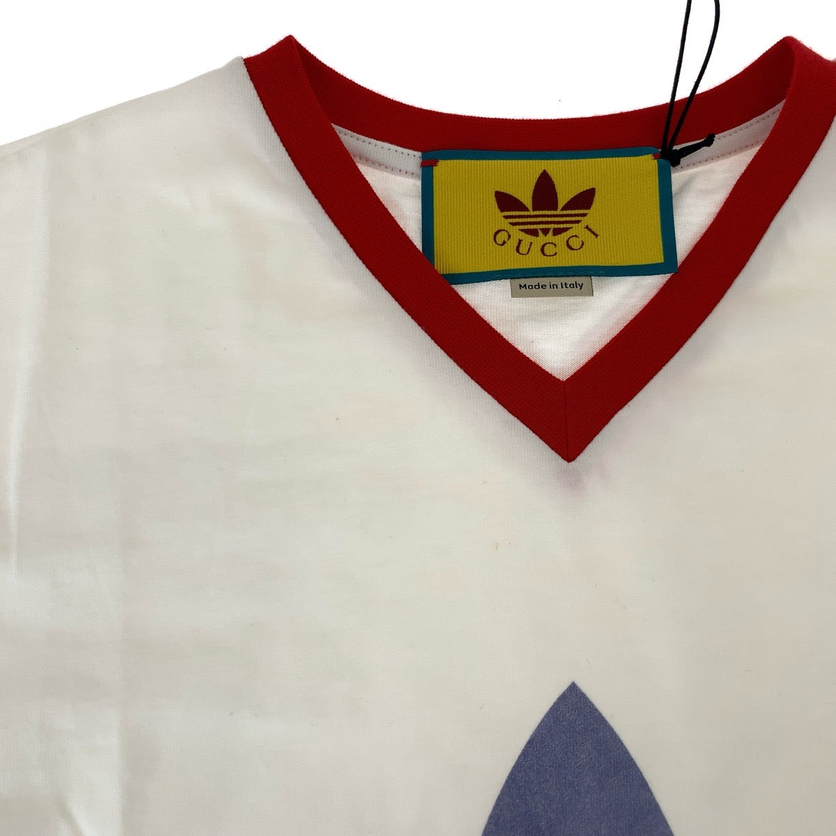 H-00639
GUCCI グッチ GUCCI×adidas 22SS サイズXXS ホワイト 白 レッド 赤 コットン 693637 半袖Tシャツ クロップド  レディース