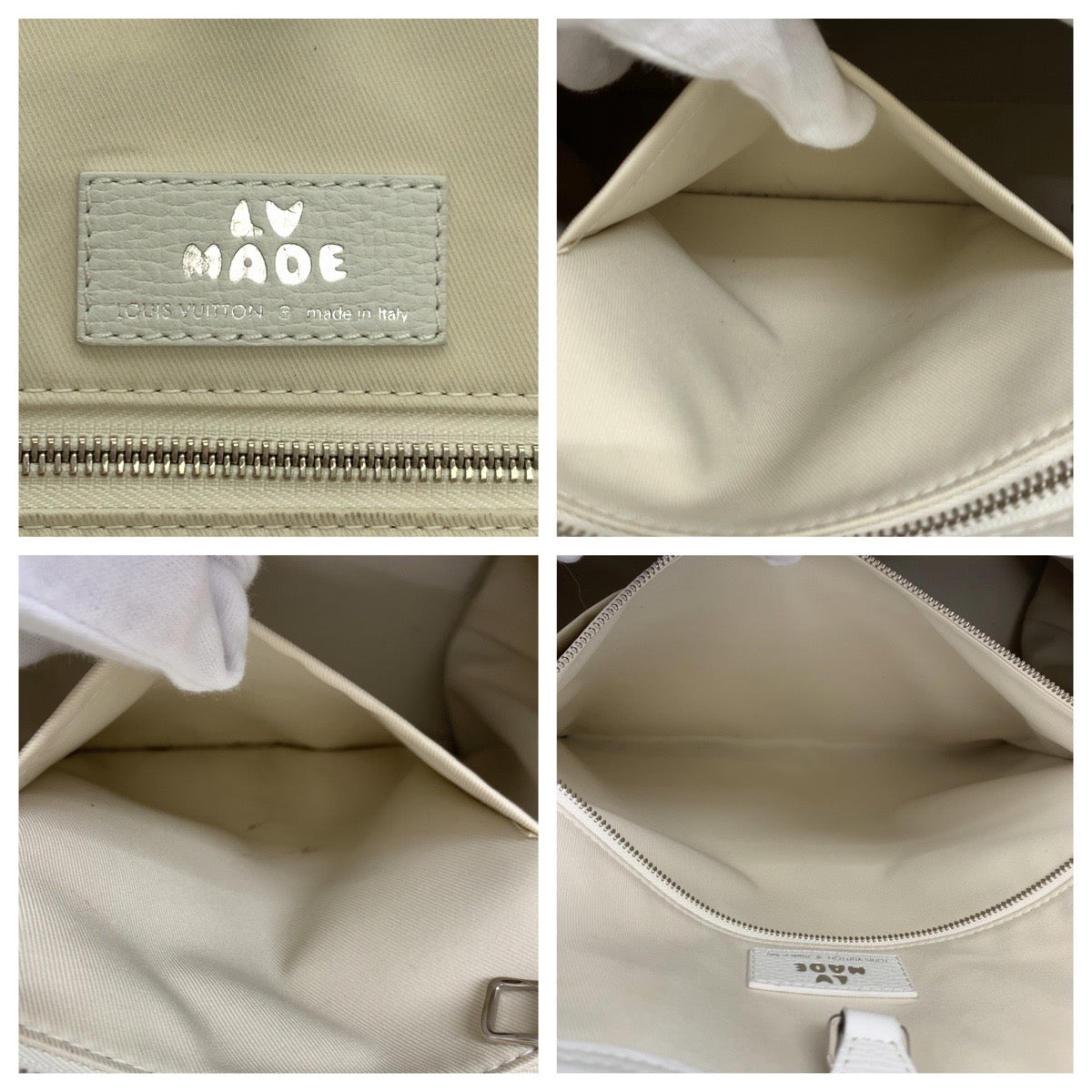 12541
LOUIS VUITTON ルイヴィトン NIGOコラボ トロリー タイガー柄 ホワイト 白 レッド 赤 シルバー金具 レザー M59366 トートバッグ ボストンバッグ  メンズ