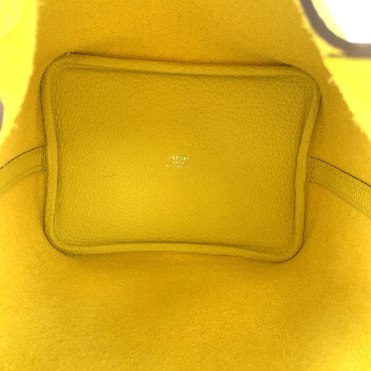 HERMES エルメス ピコタンロック PM 2023年製 ライム イエロー 黄 シルバー金具 レザー / トリヨンクレマンス ハンドバッグ トートバッグ  レディース