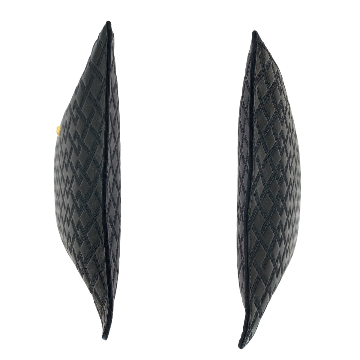 VERSACE Medusa black gold hardware leather clutch bag for men