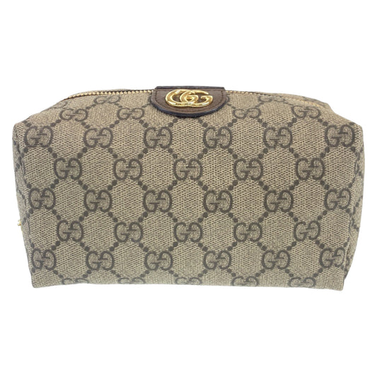 GUCCI グッチ オフィディア ベージュ ブラウン 茶 ゴールド金具 GGスプリームキャンバス 548393 化粧ポーチ コスメポーチ  レディース