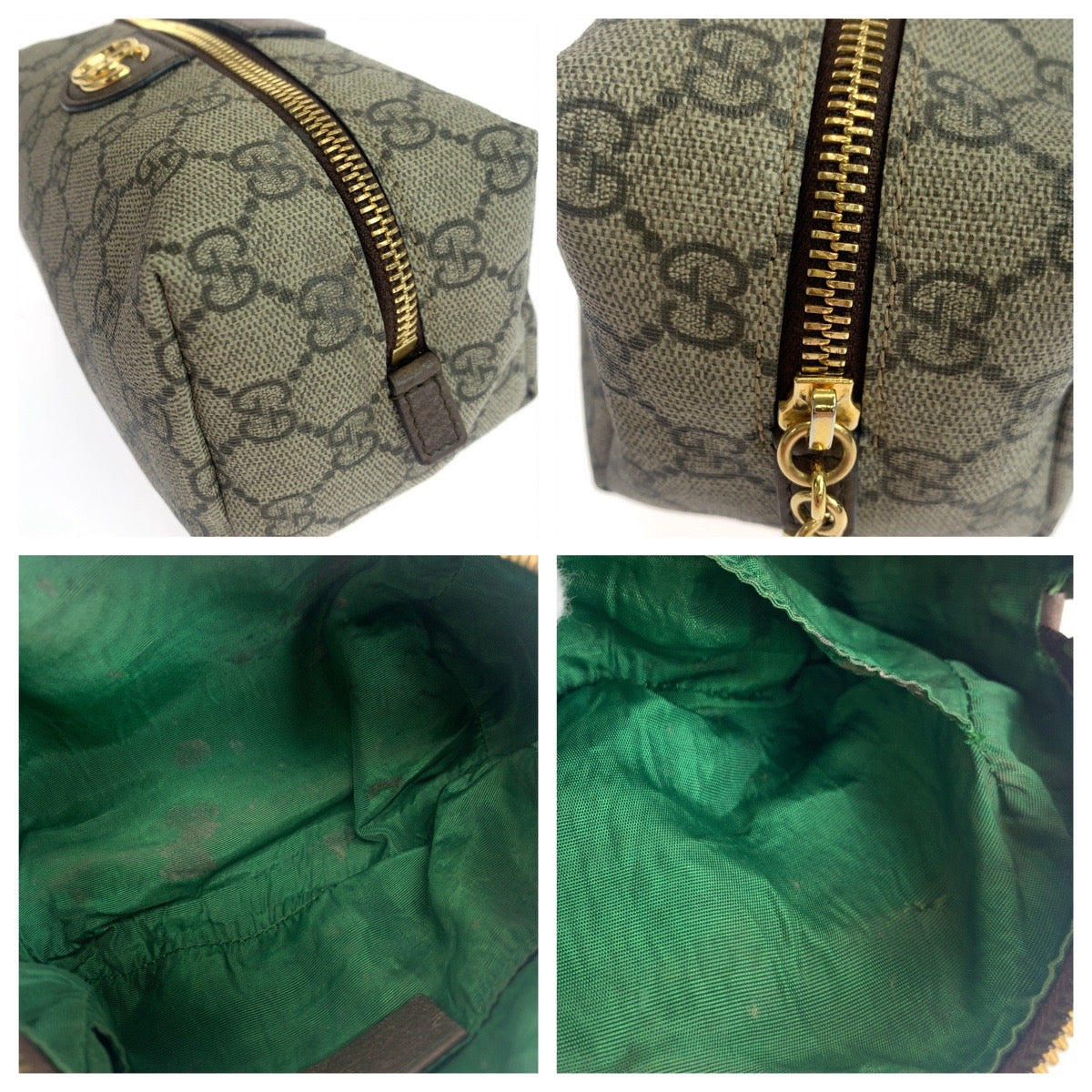 GUCCI グッチ オフィディア ベージュ ブラウン 茶 ゴールド金具 GGスプリームキャンバス 548393 化粧ポーチ コスメポーチ  レディース