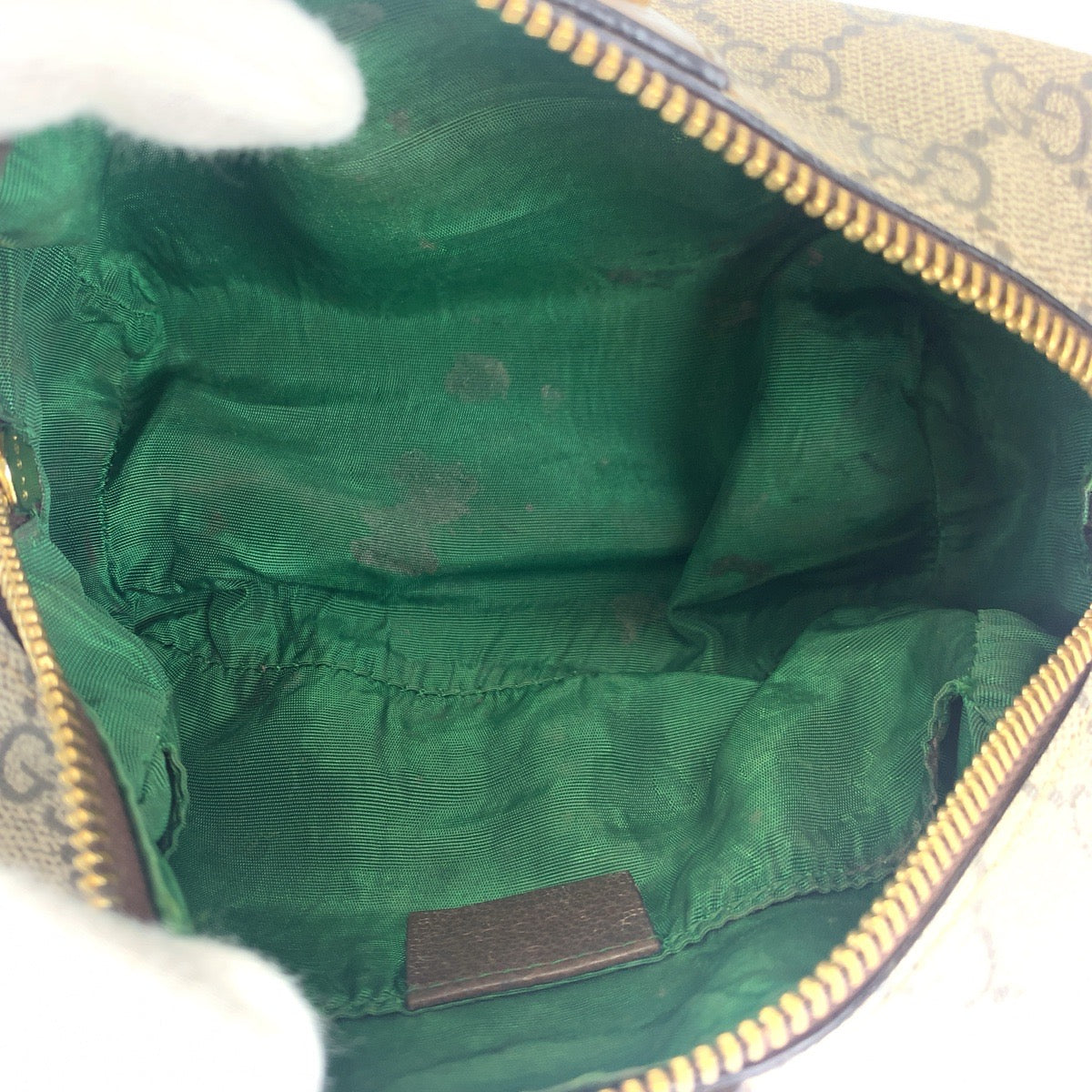 GUCCI グッチ オフィディア ベージュ ブラウン 茶 ゴールド金具 GGスプリームキャンバス 548393 化粧ポーチ コスメポーチ  レディース
