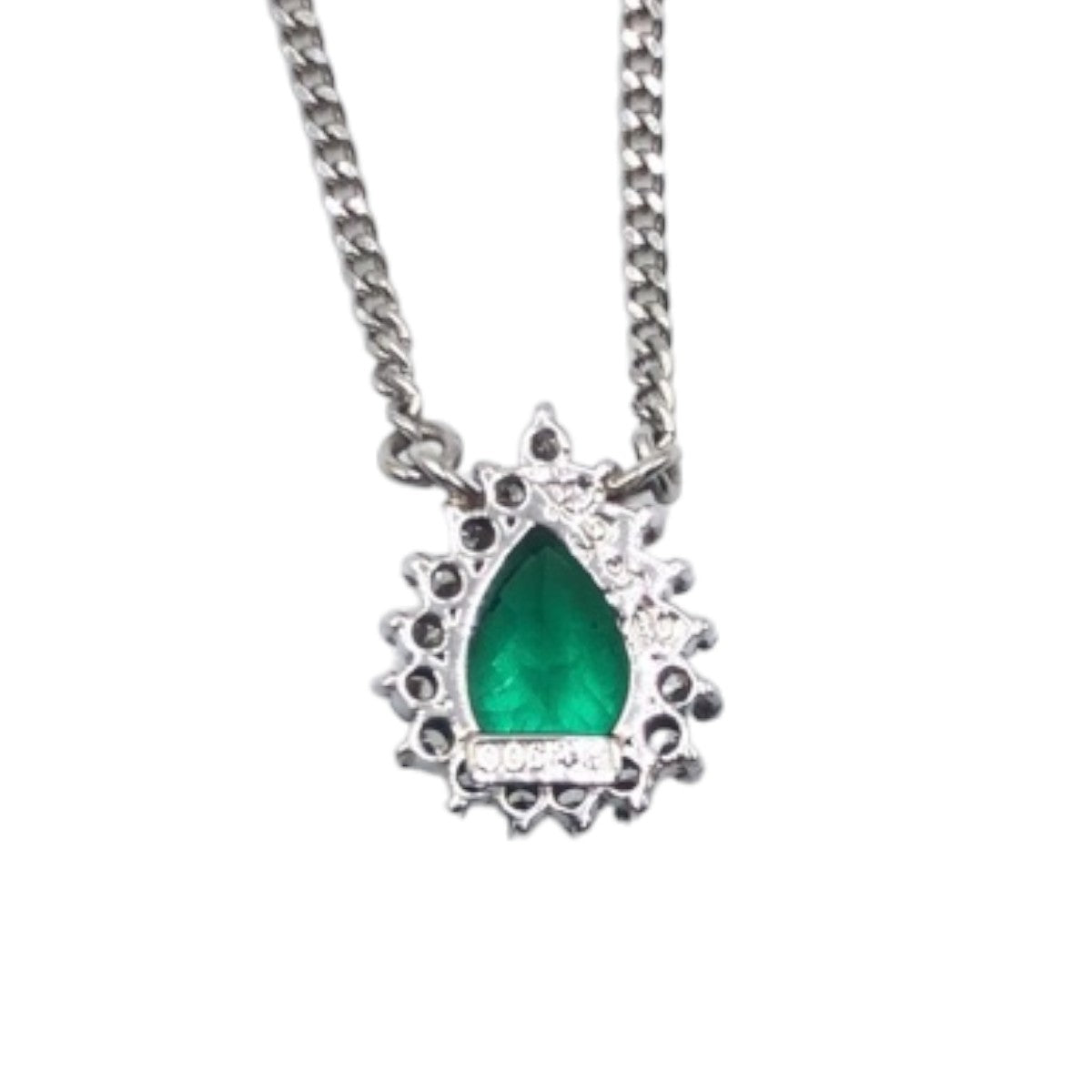 J-006
no brand ノーブランド E0.49ct FD0.13ct Pt850プラチナ / エメラルド ネックレス ペンダント  レディース