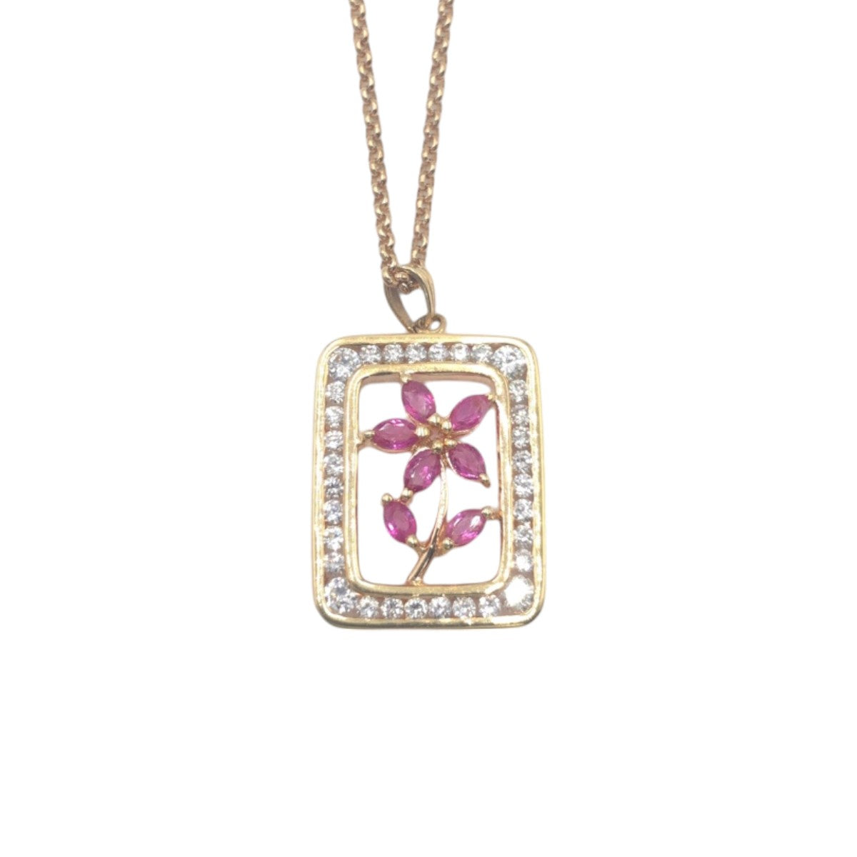 J-009
no brand ノーブランド FR0.69ct FD0.72ct K18イエローゴールド ネックレス ペンダント  レディース