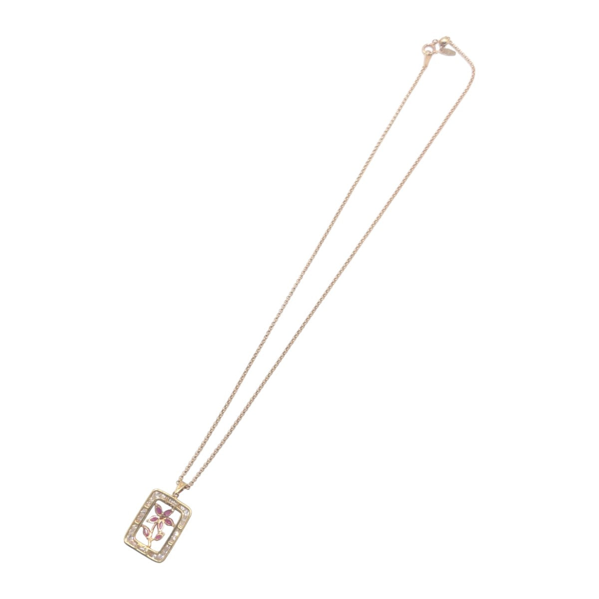 J-009
no brand ノーブランド FR0.69ct FD0.72ct K18イエローゴールド ネックレス ペンダント  レディース