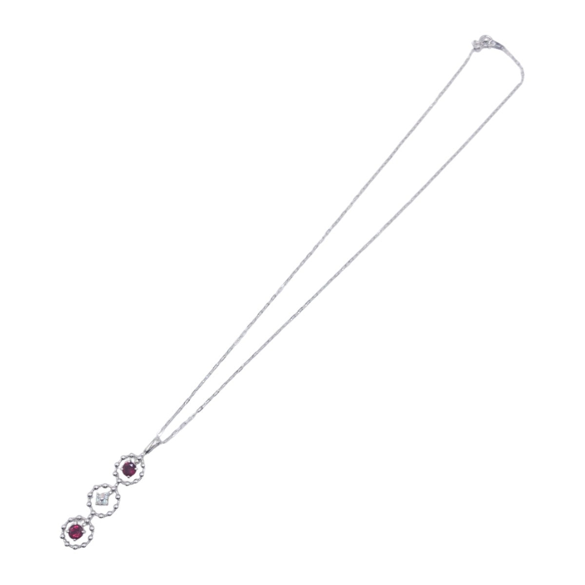 J-014
FT0.91ct FD0.13ct シルバー ピンク K18ホワイトゴールド / ルベライトトルマリン ネックレス ペンダント  レディース