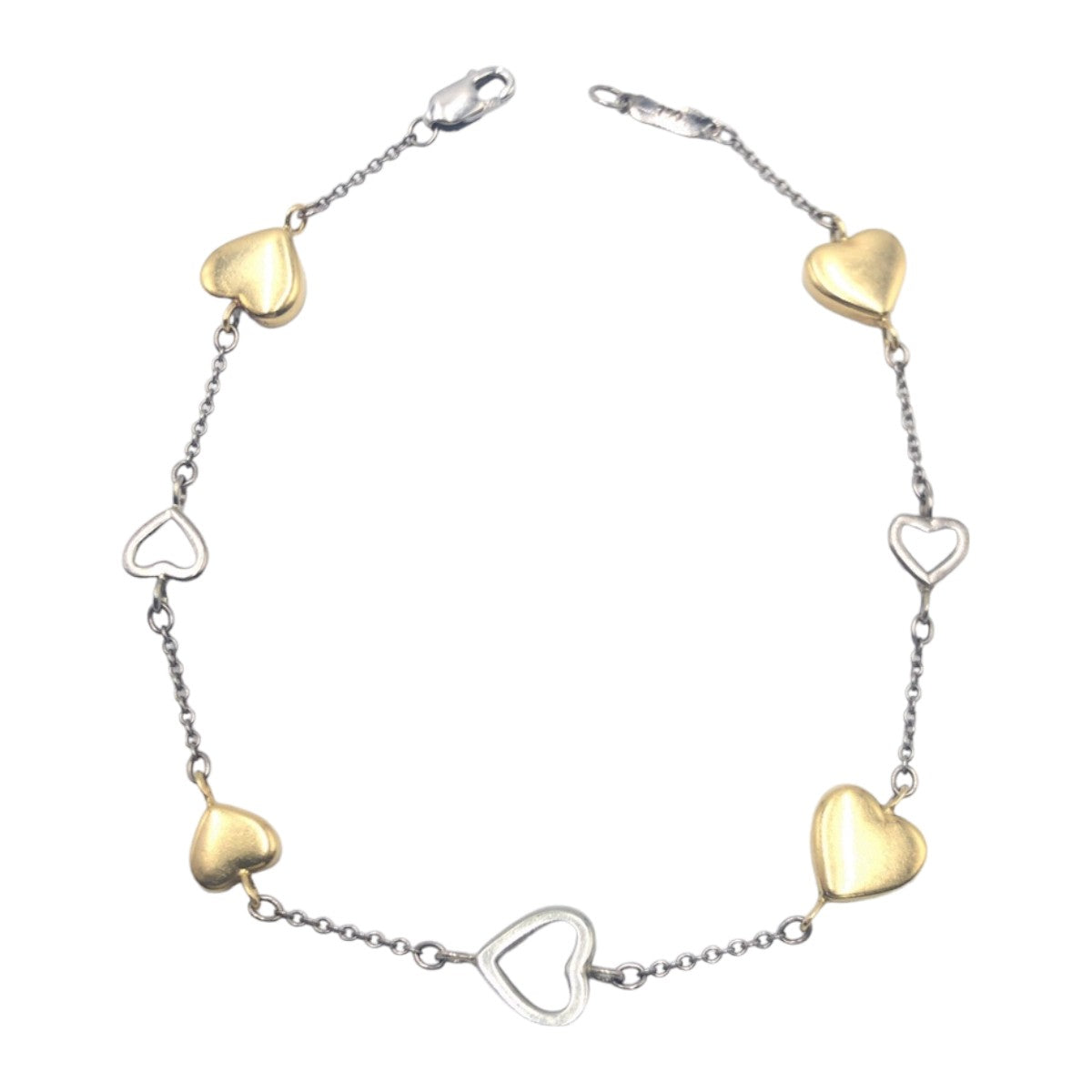 J-018
TIFFANY&Co. ティファニー マルチハート K18イエローゴールド / K18ホワイトゴールド ブレスレット  レディース
