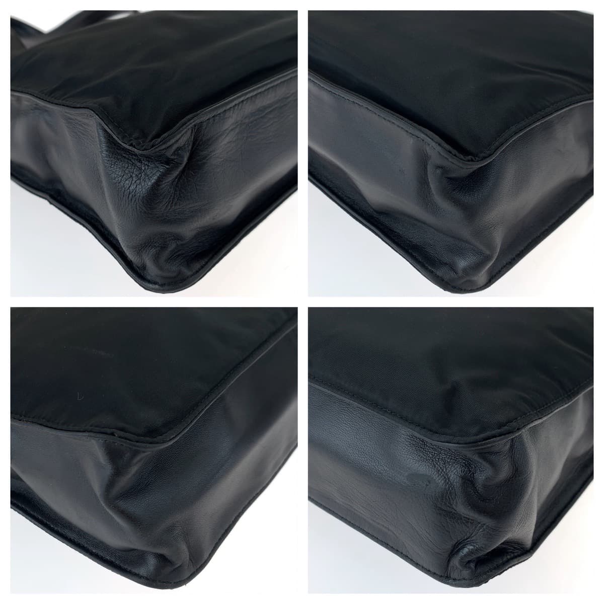 10499
PRADA プラダ テスート 三角ロゴプレート ブラック 黒 ナイロン / レザー トートバッグ ハンドバッグ  レディース