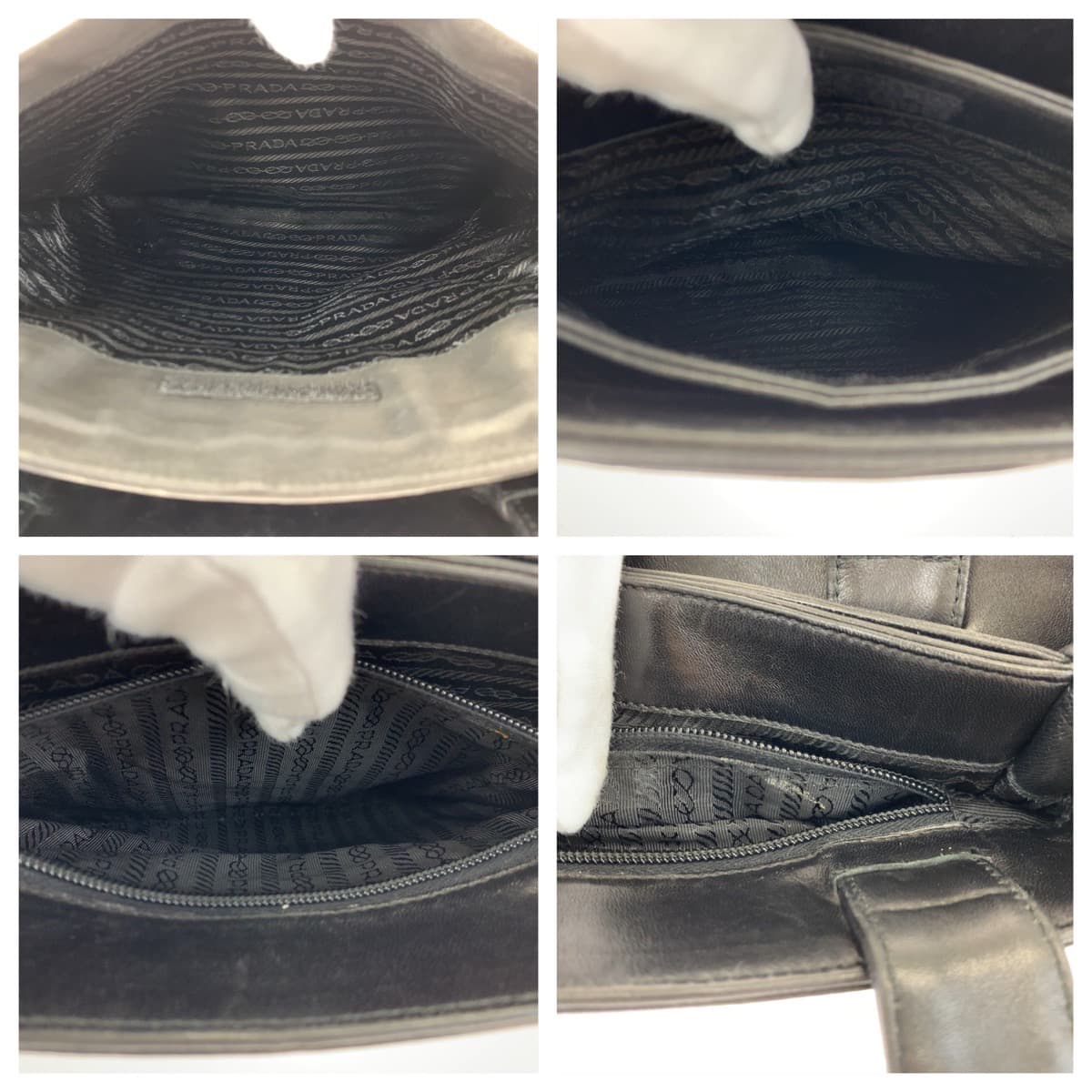 10499
PRADA プラダ テスート 三角ロゴプレート ブラック 黒 ナイロン / レザー トートバッグ ハンドバッグ  レディース