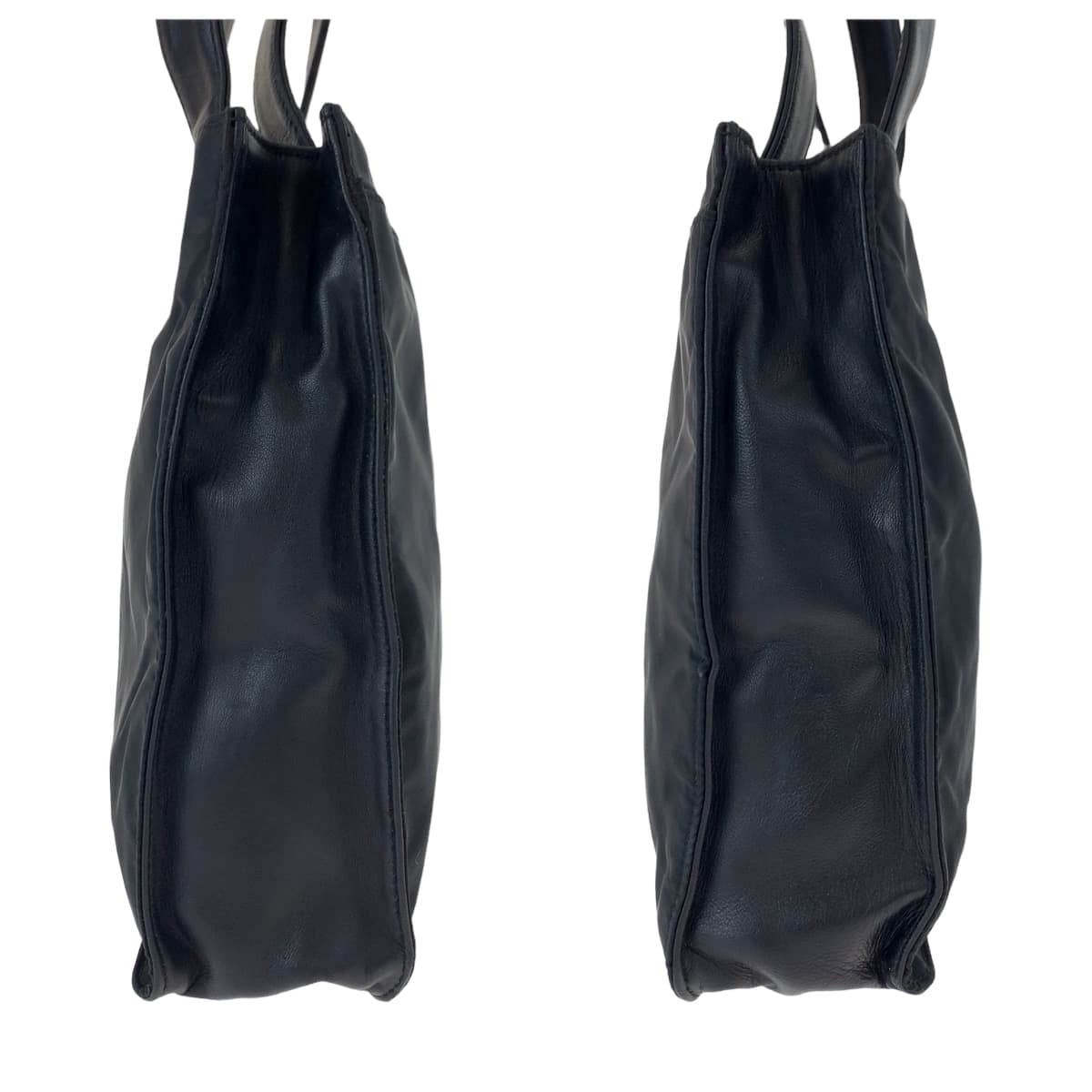 10499
PRADA プラダ テスート 三角ロゴプレート ブラック 黒 ナイロン / レザー トートバッグ ハンドバッグ  レディース