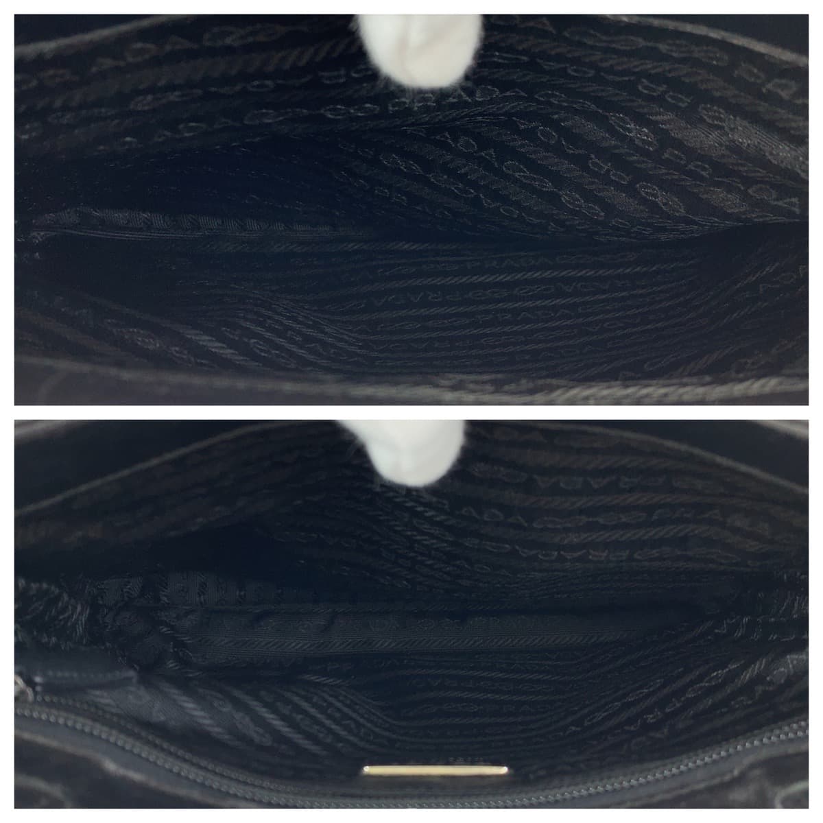 10499
PRADA プラダ テスート 三角ロゴプレート ブラック 黒 ナイロン / レザー トートバッグ ハンドバッグ  レディース