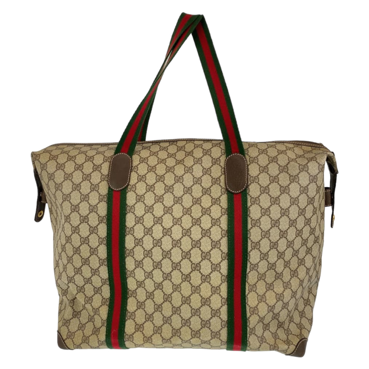 GUCCI グッチ シェリー ベージュ 薄茶色 ブラウン ゴールド金具 GGスプリームキャンバス / レザー 012 39 6211 旅行バッグ 男女兼用  レディース