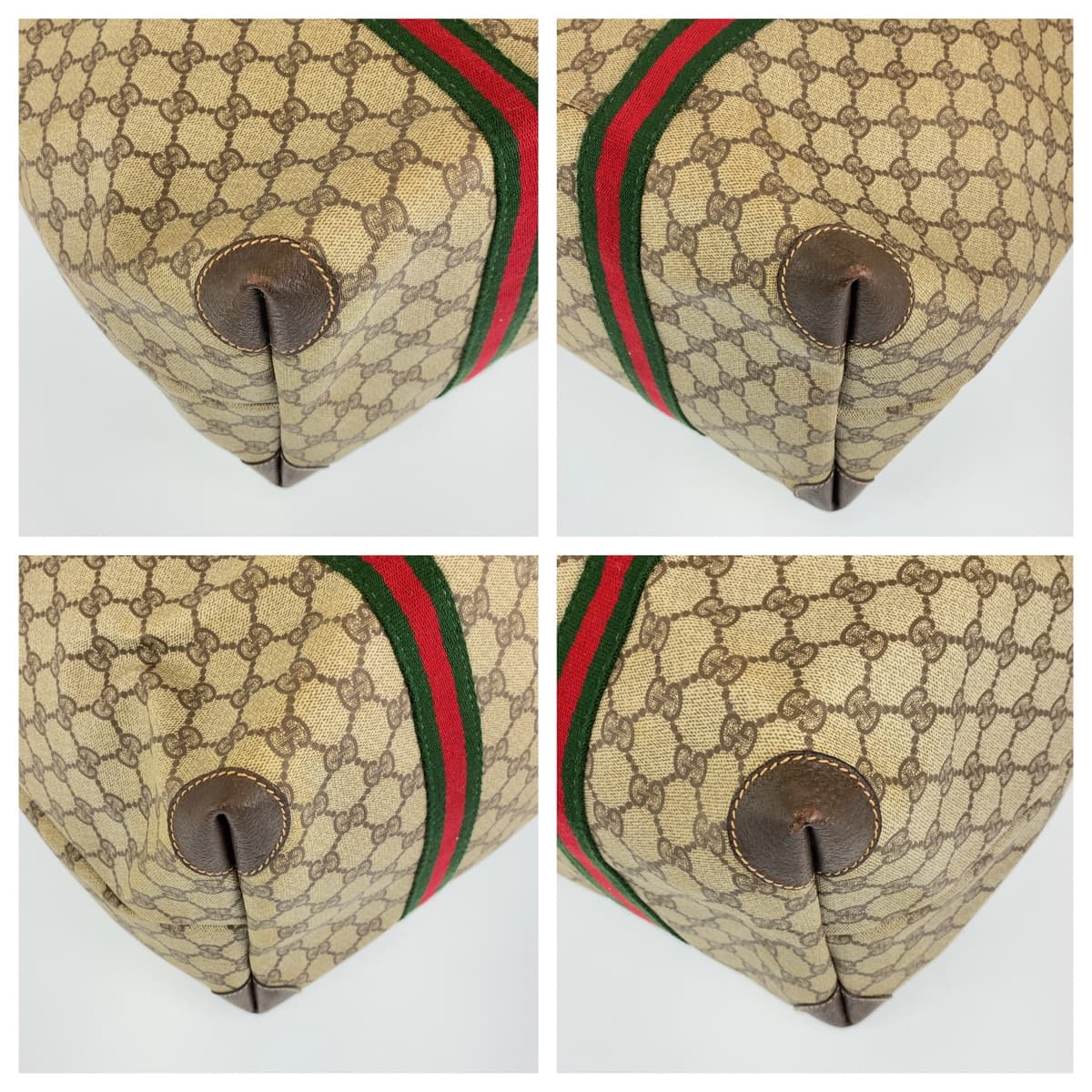 GUCCI グッチ シェリー ベージュ 薄茶色 ブラウン ゴールド金具 GGスプリームキャンバス / レザー 012 39 6211 旅行バッグ 男女兼用  レディース