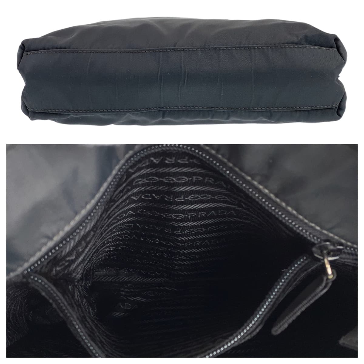 12540
PRADA プラダ テスート 三角ロゴプレート グレー シルバー金具 ナイロン トートバッグ ショルダーバッグ ハンドバッグ  レディース
