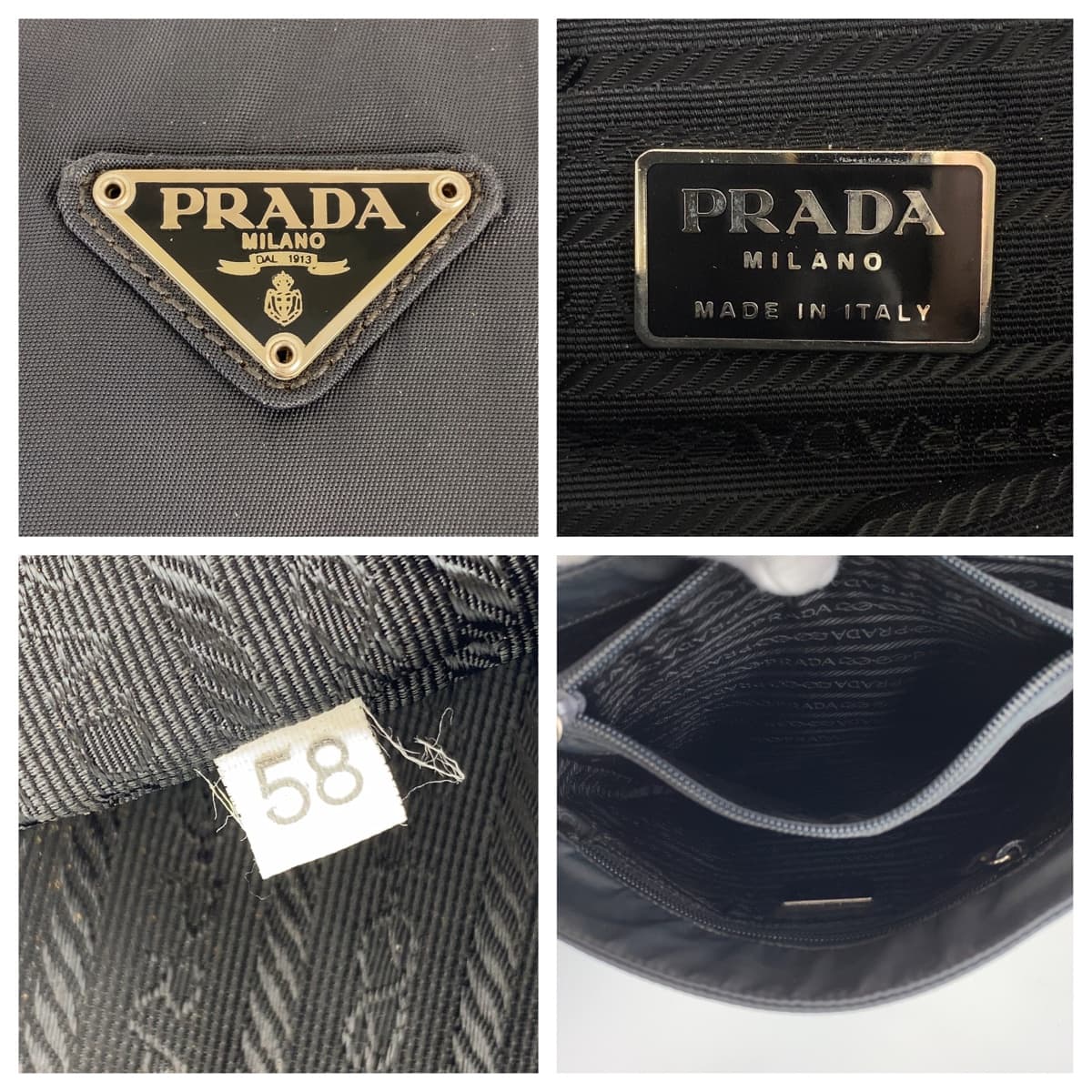 12540
PRADA プラダ テスート 三角ロゴプレート グレー シルバー金具 ナイロン トートバッグ ショルダーバッグ ハンドバッグ  レディース