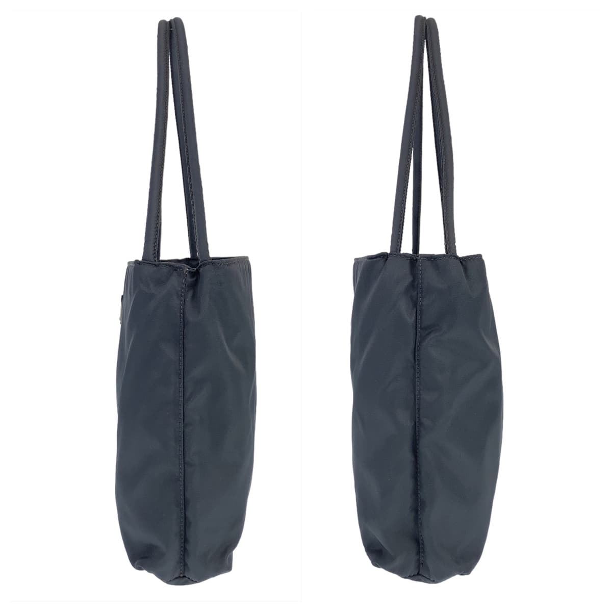 12540
PRADA プラダ テスート 三角ロゴプレート グレー シルバー金具 ナイロン トートバッグ ショルダーバッグ ハンドバッグ  レディース