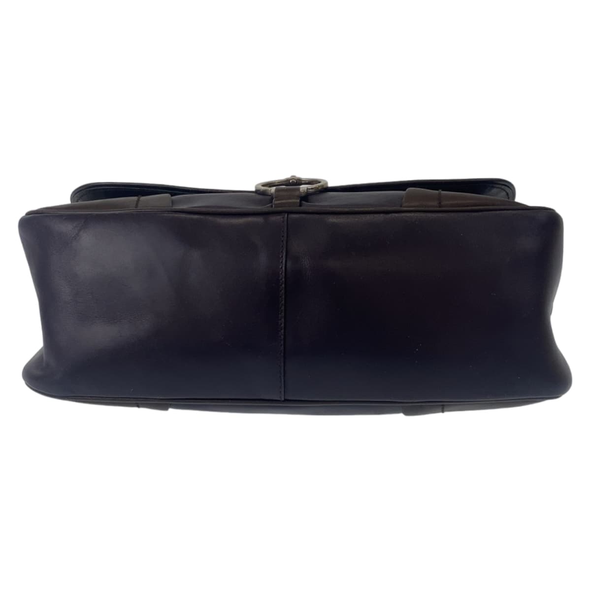 PRADA Prada Purple Brown Silver Hardware Leather Shoulder Bag One Shoulder Women's