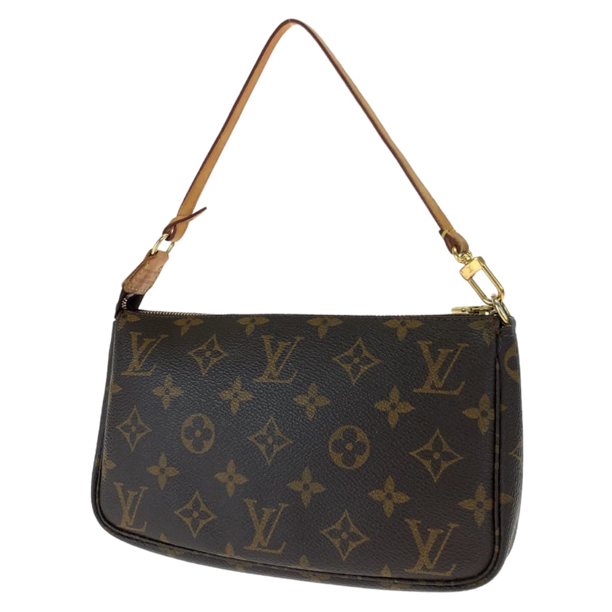 LOUIS VUITTON ルイヴィトン モノグラム ポシェット アクセソワール ブラウン 茶 PVC M40712 ハンドバッグ アクセサリーポーチ  レディース