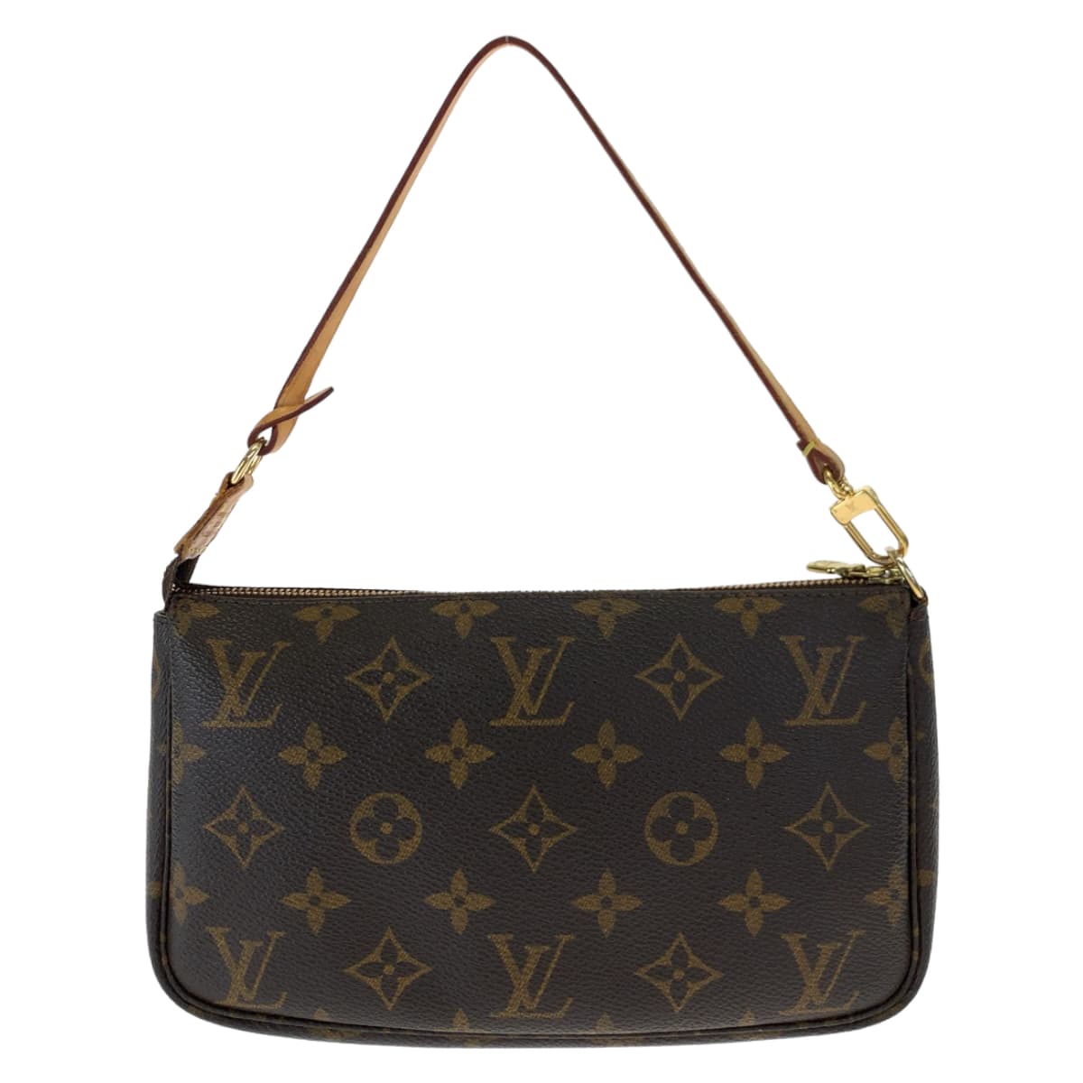 LOUIS VUITTON ルイヴィトン モノグラム ポシェット アクセソワール ブラウン 茶 PVC M40712 ハンドバッグ アクセサリーポーチ  レディース