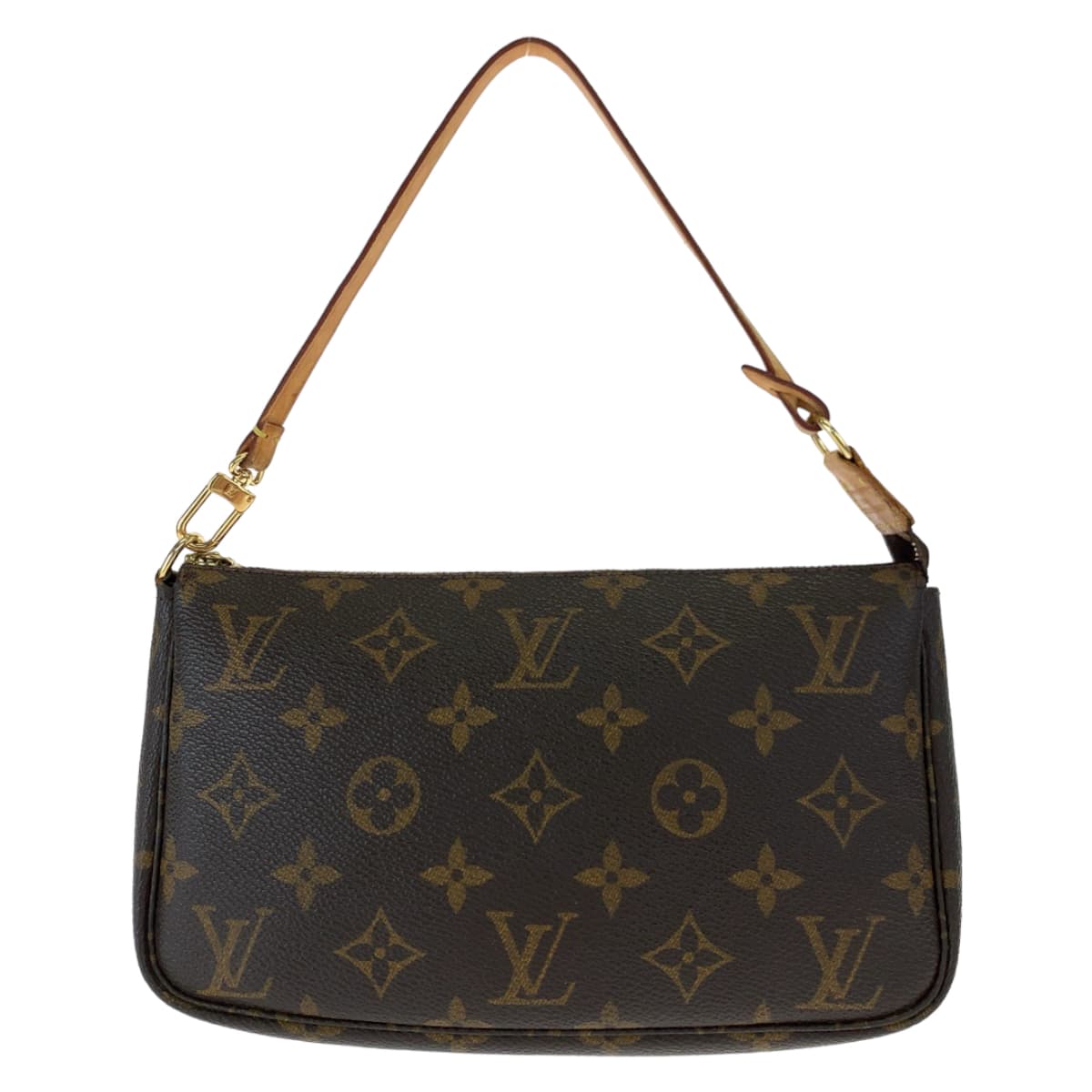 LOUIS VUITTON ルイヴィトン モノグラム ポシェット アクセソワール ブラウン 茶 PVC M40712 ハンドバッグ アクセサリーポーチ  レディース