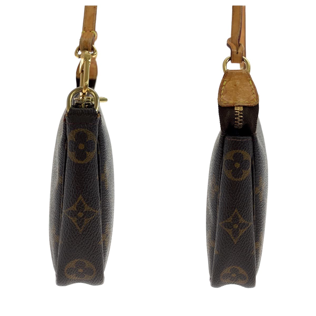 LOUIS VUITTON ルイヴィトン モノグラム ポシェット アクセソワール ブラウン 茶 PVC M40712 ハンドバッグ アクセサリーポーチ  レディース