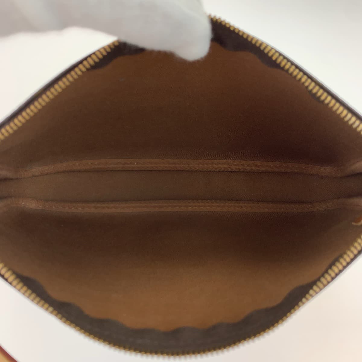 LOUIS VUITTON ルイヴィトン モノグラム ポシェット アクセソワール ブラウン 茶 PVC M40712 ハンドバッグ アクセサリーポーチ  レディース