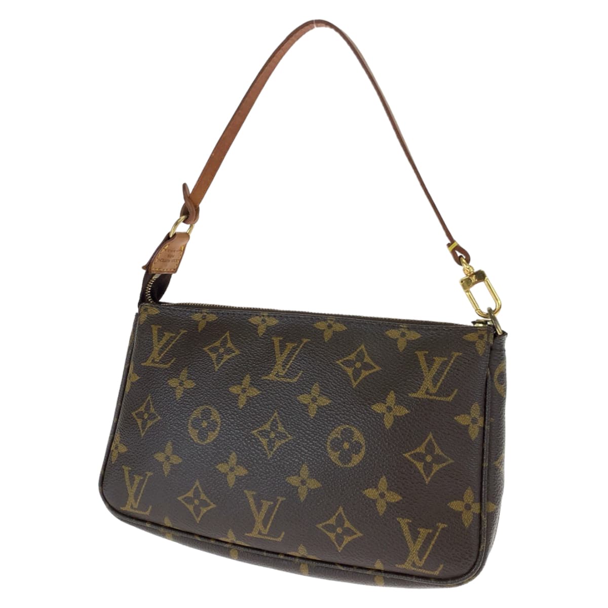 LOUIS VUITTON ルイヴィトン モノグラム ポシェット アクセソワール ブラウン 茶 PVC M51980 ハンドバッグ アクセサリーポーチ  レディース