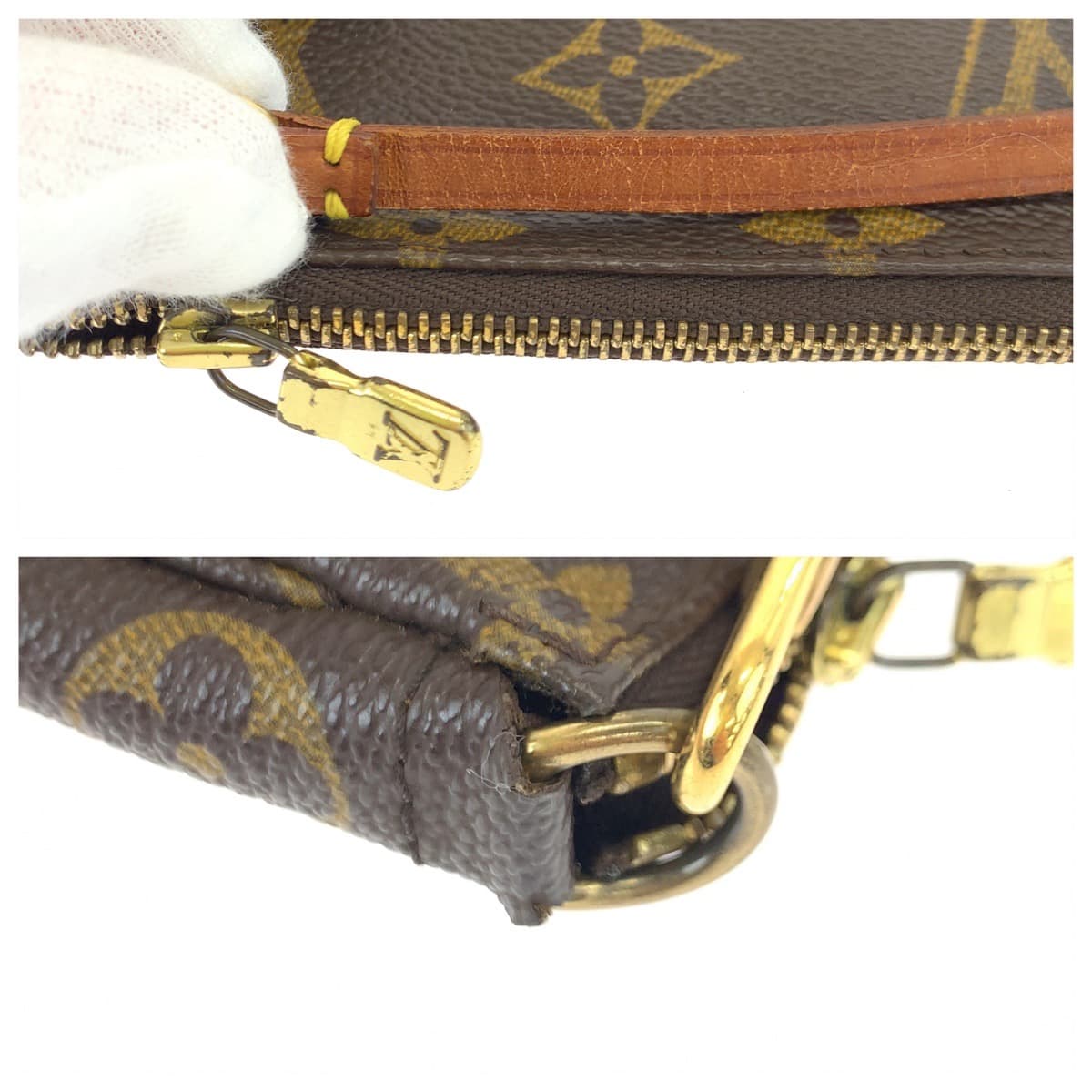 LOUIS VUITTON ルイヴィトン モノグラム ポシェット アクセソワール ブラウン 茶 PVC M51980 ハンドバッグ アクセサリーポーチ  レディース
