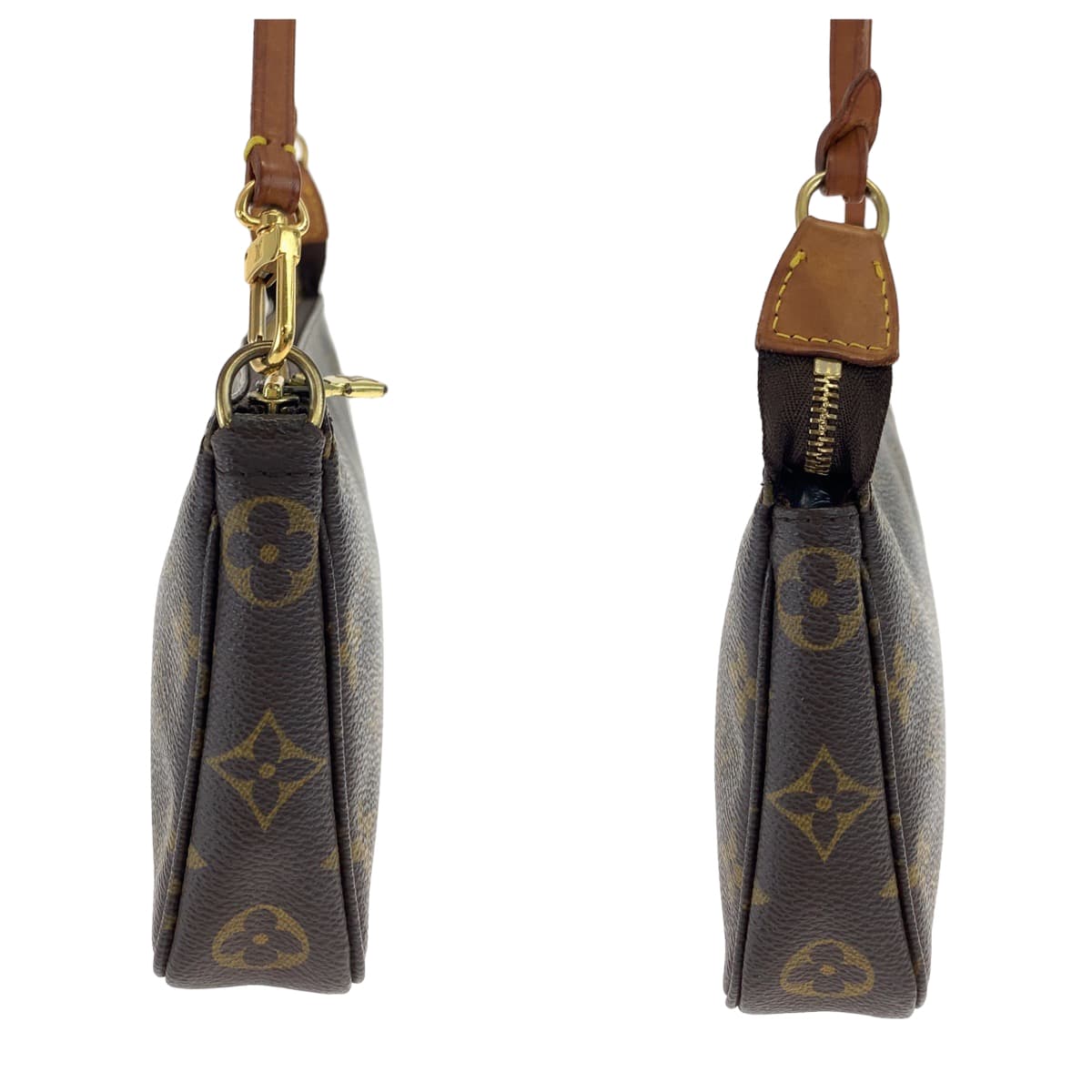LOUIS VUITTON ルイヴィトン モノグラム ポシェット アクセソワール ブラウン 茶 PVC M51980 ハンドバッグ アクセサリーポーチ  レディース