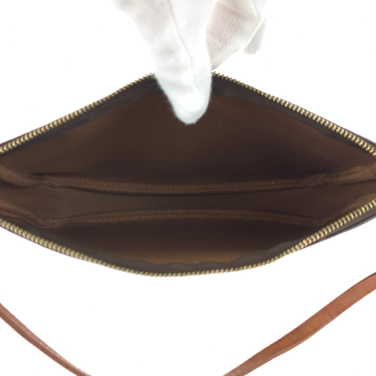 LOUIS VUITTON ルイヴィトン モノグラム ポシェット アクセソワール ブラウン 茶 PVC M51980 ハンドバッグ アクセサリーポーチ  レディース