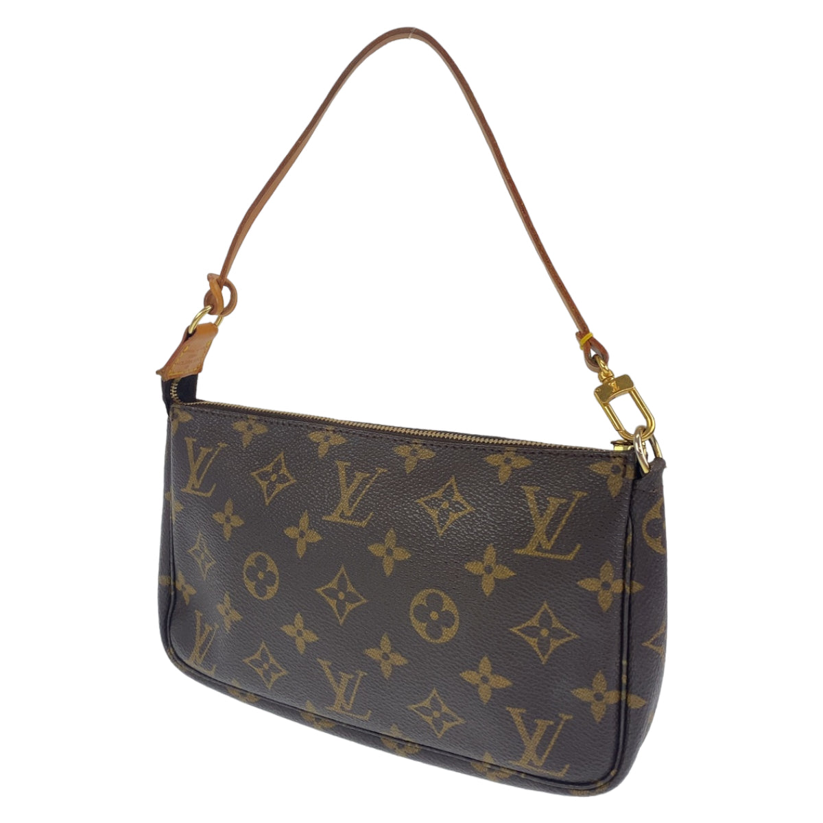 LOUIS VUITTON ルイヴィトン モノグラム ブラウン 茶 ベージュ ゴールド金具 PVC M51980 ポーチ アクセソワール  レディース