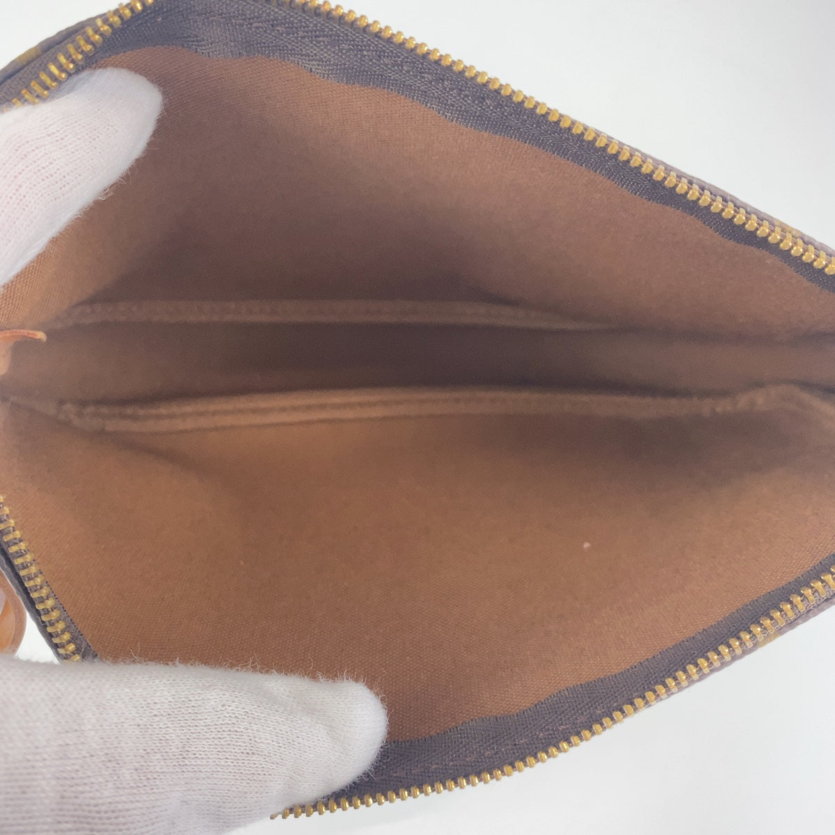 LOUIS VUITTON ルイヴィトン モノグラム ブラウン 茶 ベージュ ゴールド金具 PVC M51980 ポーチ アクセソワール  レディース