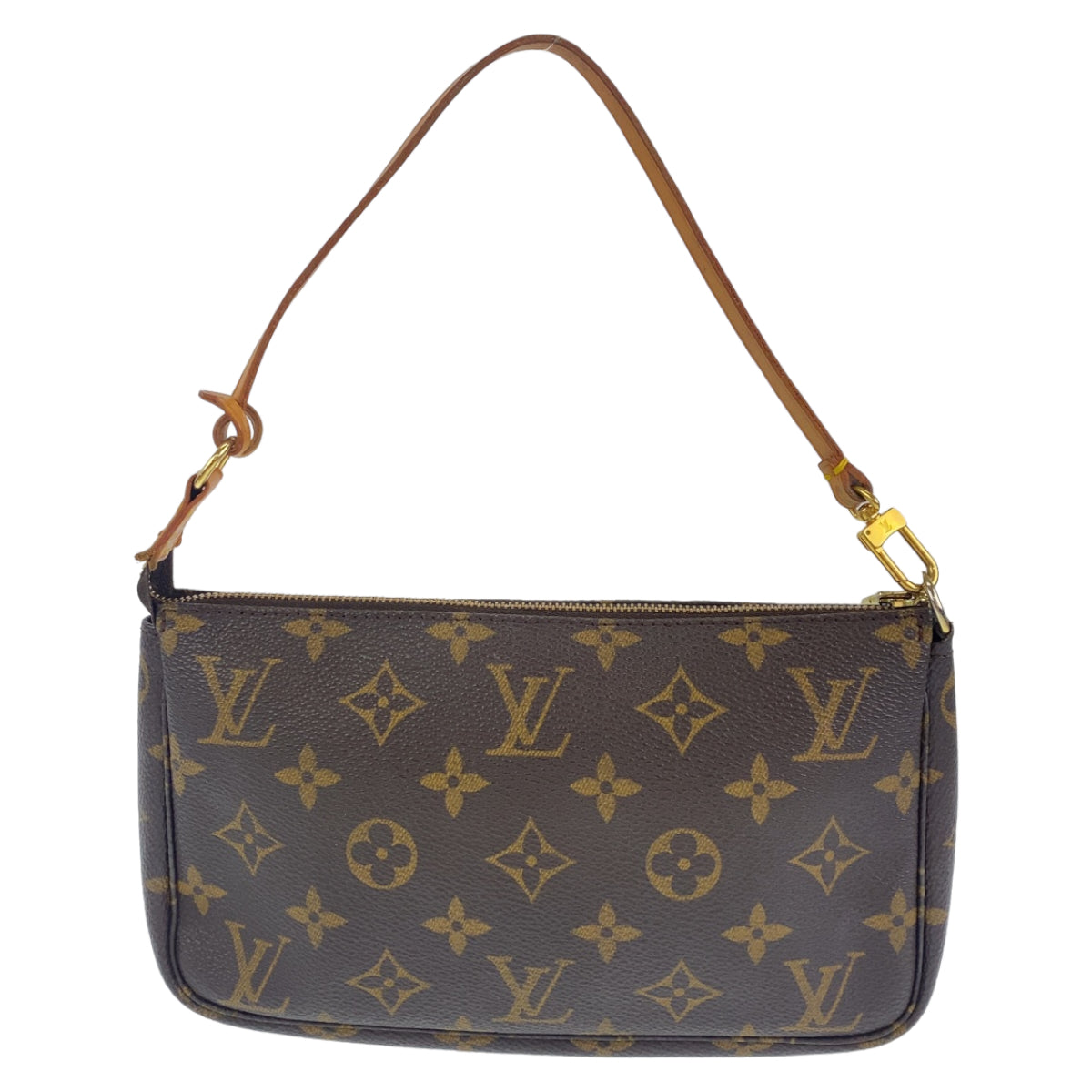 LOUIS VUITTON ルイヴィトン モノグラム ブラウン 茶 ベージュ ゴールド金具 PVC M51980 ポーチ アクセソワール  レディース