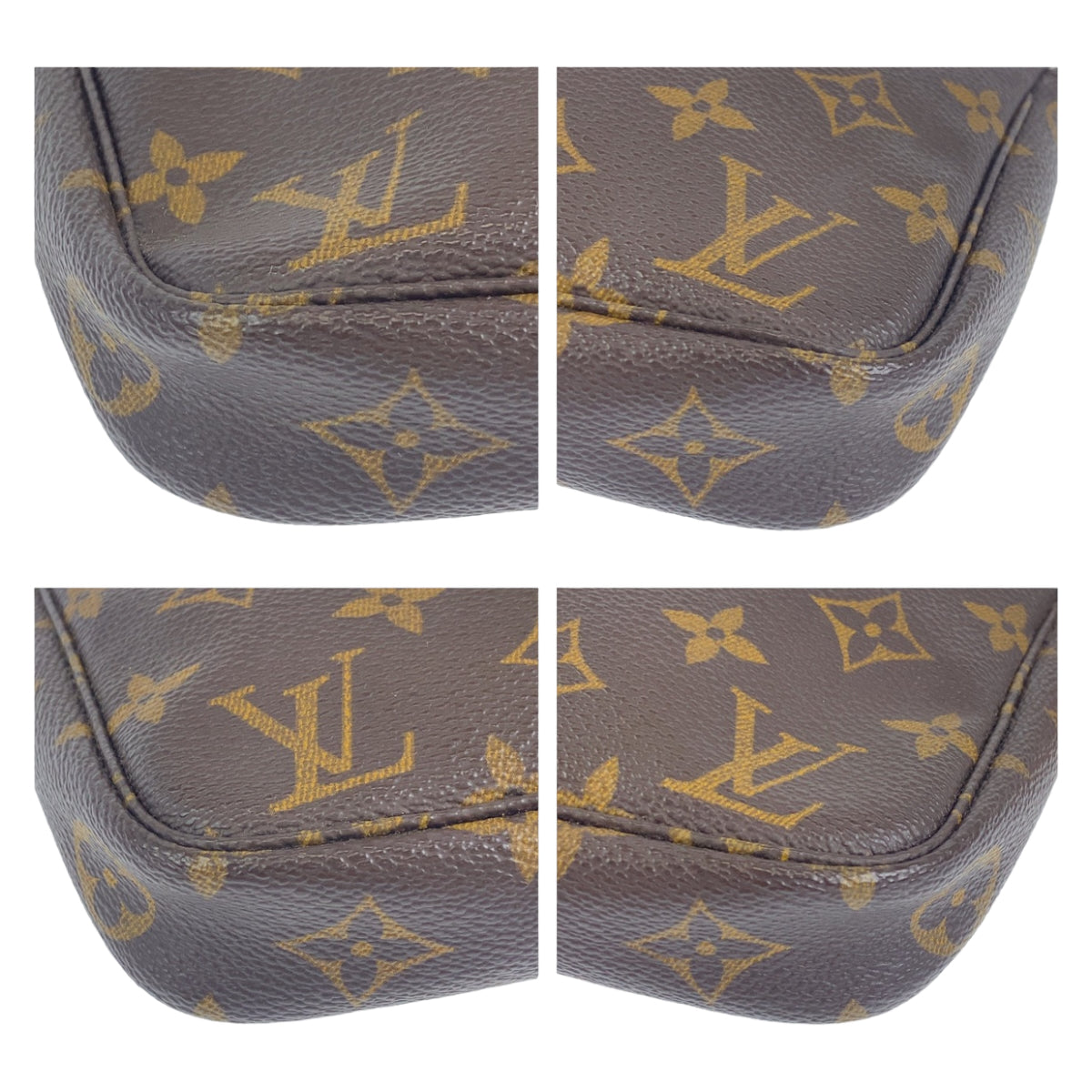 LOUIS VUITTON ルイヴィトン モノグラム ブラウン 茶 ベージュ ゴールド金具 PVC M51980 ポーチ アクセソワール  レディース