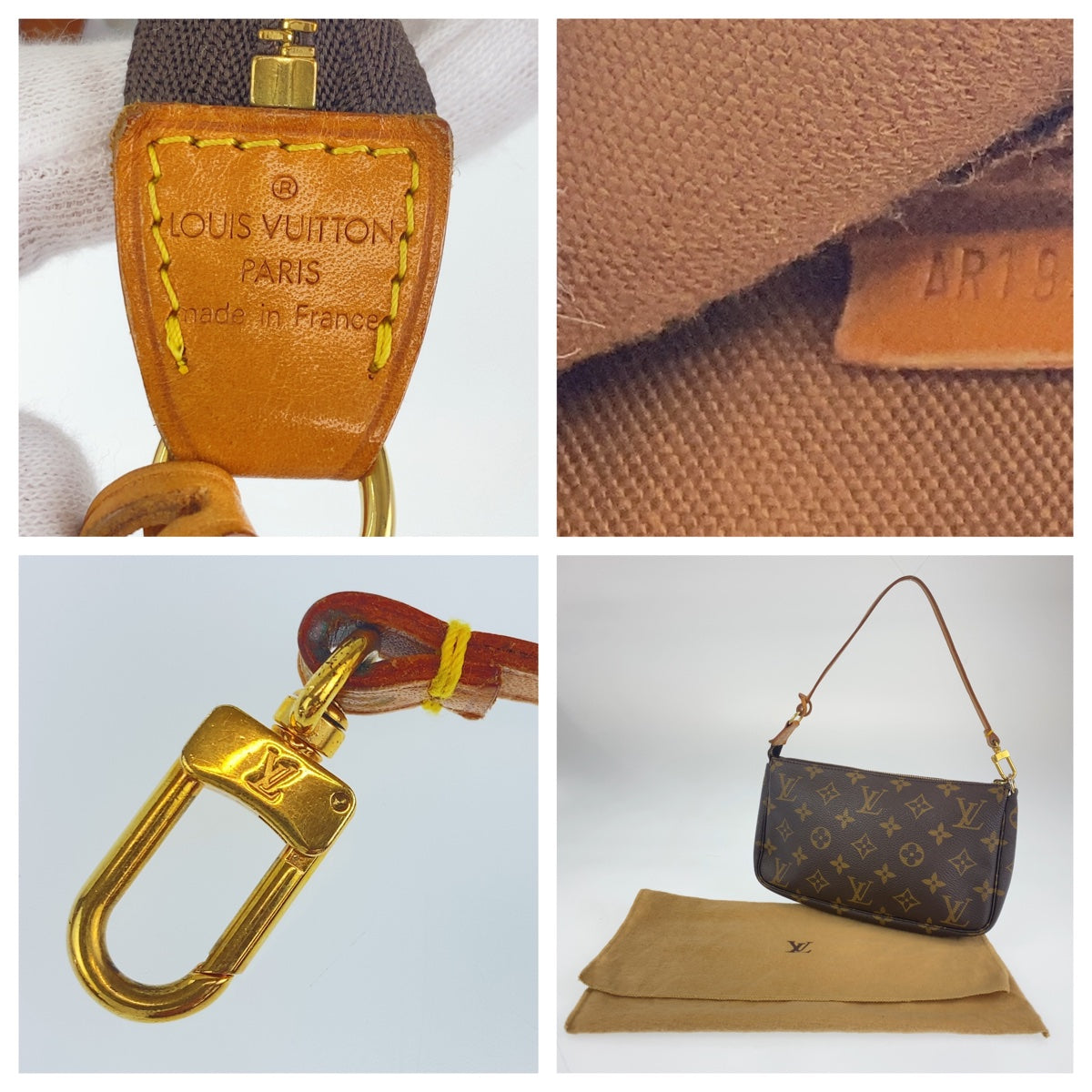 LOUIS VUITTON ルイヴィトン モノグラム ブラウン 茶 ベージュ ゴールド金具 PVC M51980 ポーチ アクセソワール  レディース