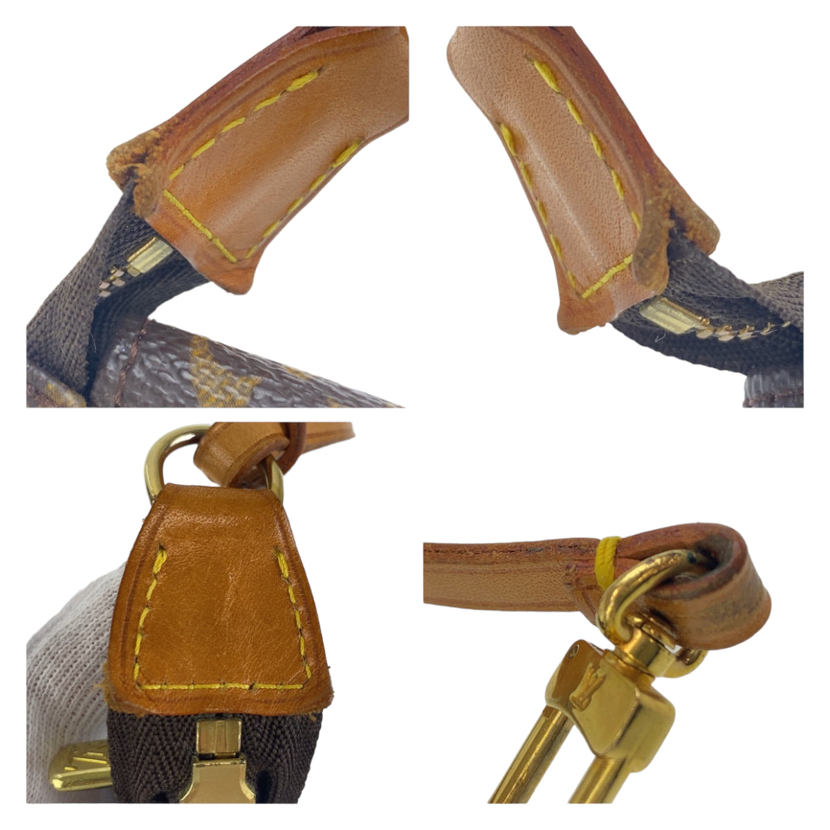 LOUIS VUITTON ルイヴィトン モノグラム ブラウン 茶 ベージュ ゴールド金具 PVC M51980 ポーチ アクセソワール  レディース
