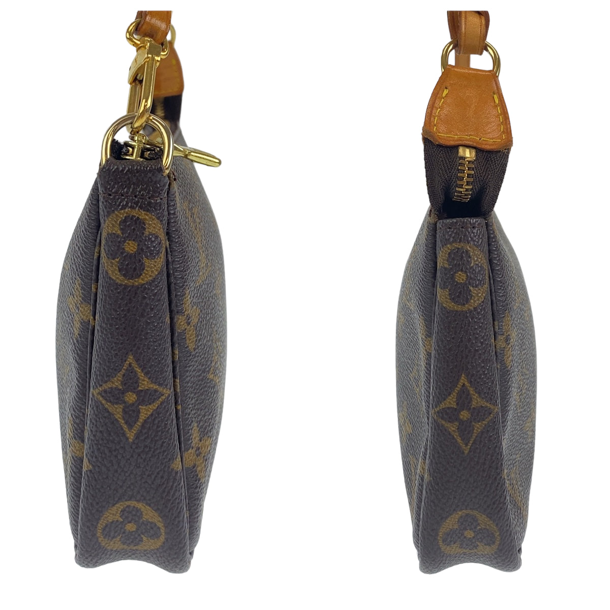 LOUIS VUITTON ルイヴィトン モノグラム ブラウン 茶 ベージュ ゴールド金具 PVC M51980 ポーチ アクセソワール  レディース