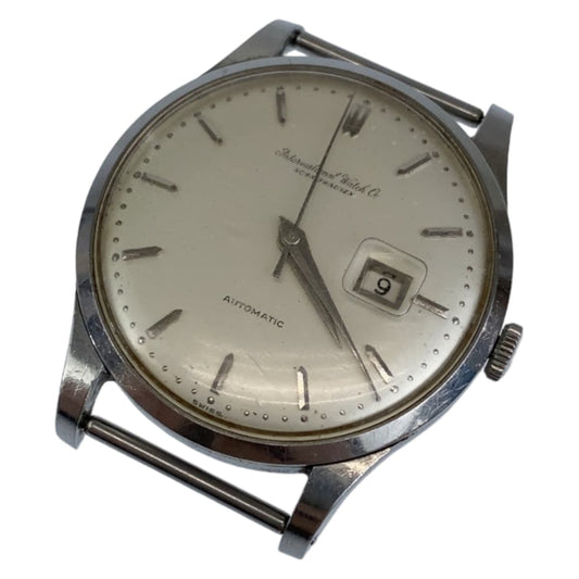 IWC SCHAFFHAUSEN アイダブリューシー シャフハウゼン ヴィンテージ シルバー 灰色 ステンレススチール 769512 腕時計 オールドインターデイト 自動巻き シルバー文字盤  メンズ