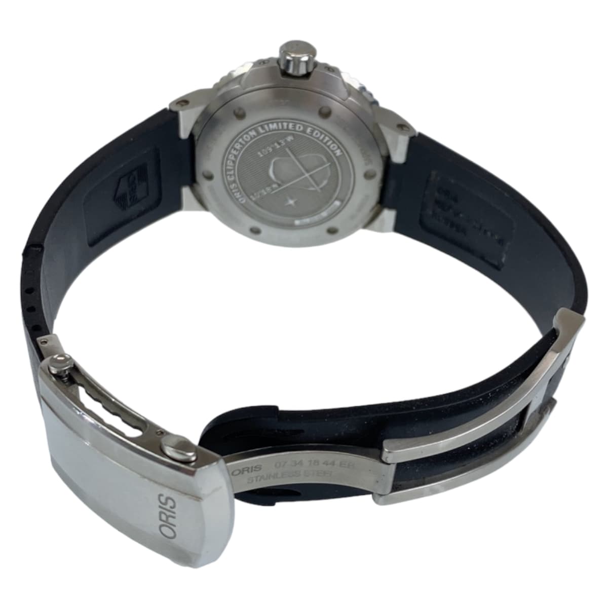 ORIS Aquis Date Blue Black Stainless Steel / Silicone 01 733 7730 4185 07 34 18 44 EB Wristwatch Waterproof Automatic Blue Dial Men's