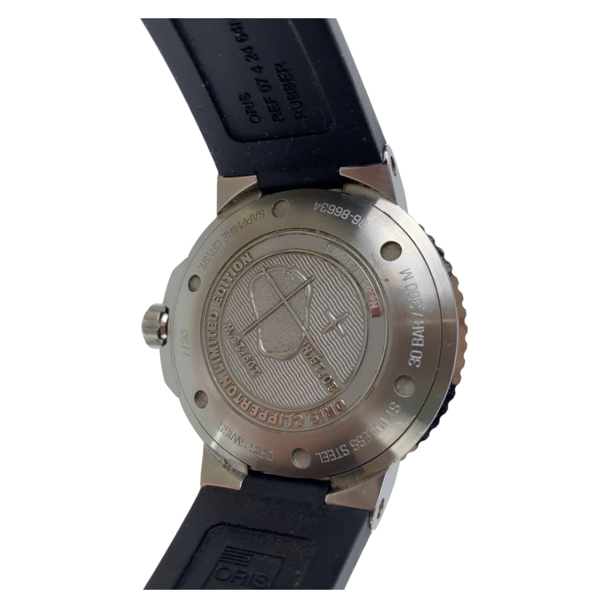 ORIS Aquis Date Blue Black Stainless Steel / Silicone 01 733 7730 4185 07 34 18 44 EB Wristwatch Waterproof Automatic Blue Dial Men's